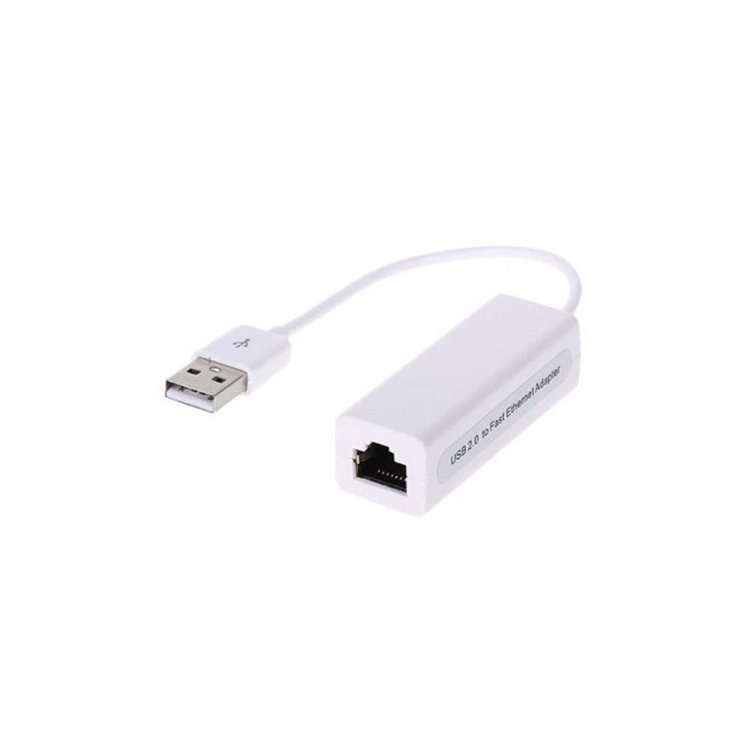 USB 2.0 à CATe5 Ethernet Adapter, White