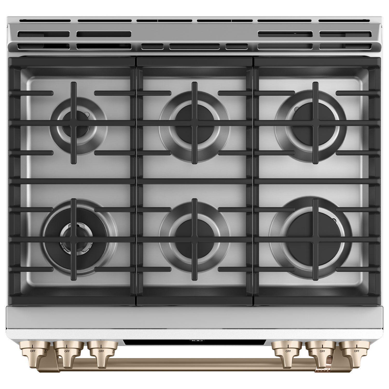 Cuisinière gaz encastrable 6 brûleurs convection autonett. 5,6 pi³ 30 po Café - Noir