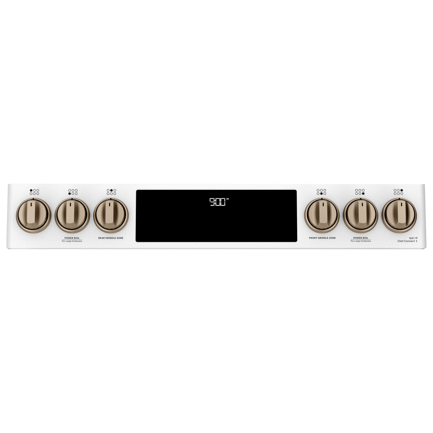 Cuisinière biénergie encastrable 6 brûleurs autonettoyant convec. 30 po Cafe - Blanc