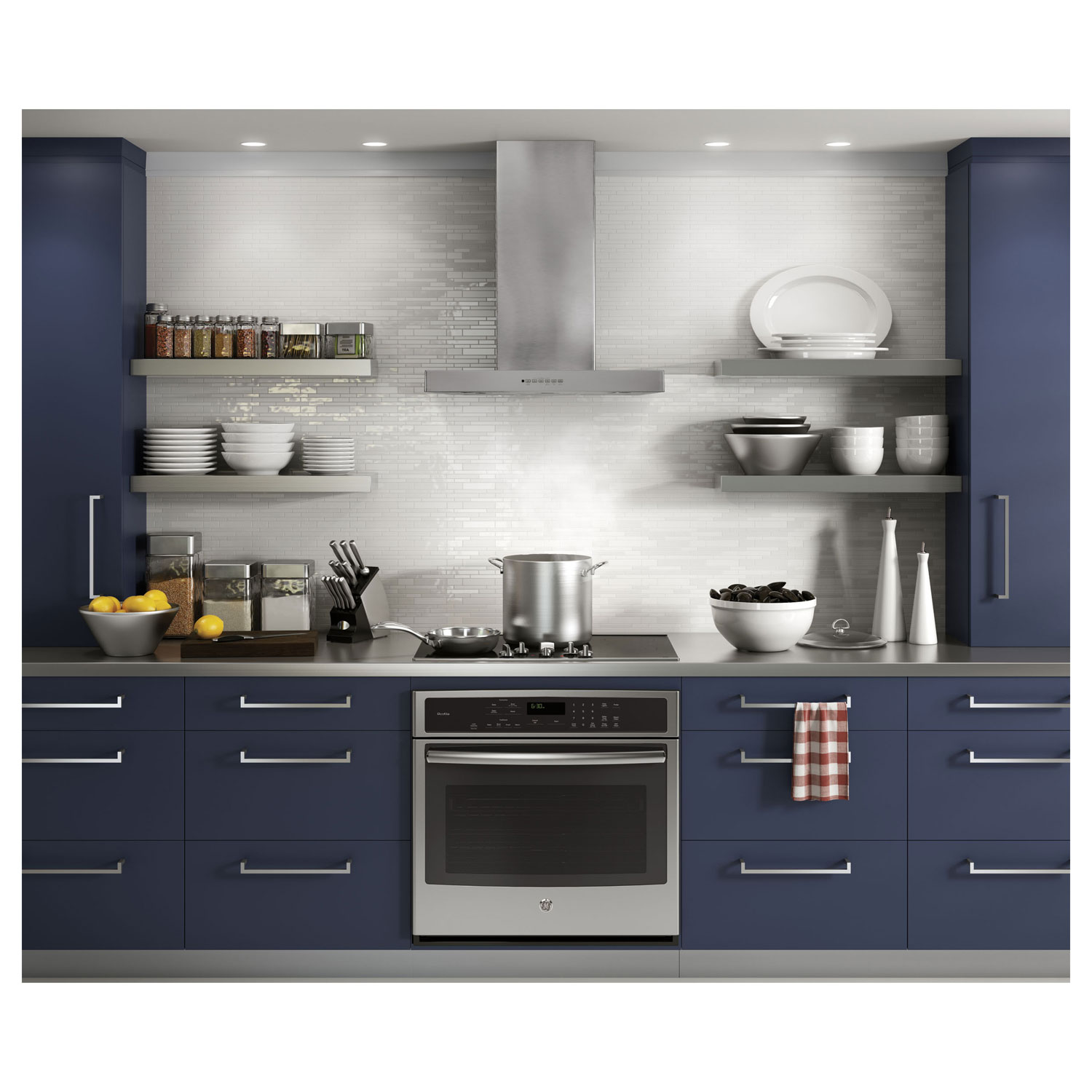 Hotte murale de luxe de 30 po de GE - Acier inoxydable