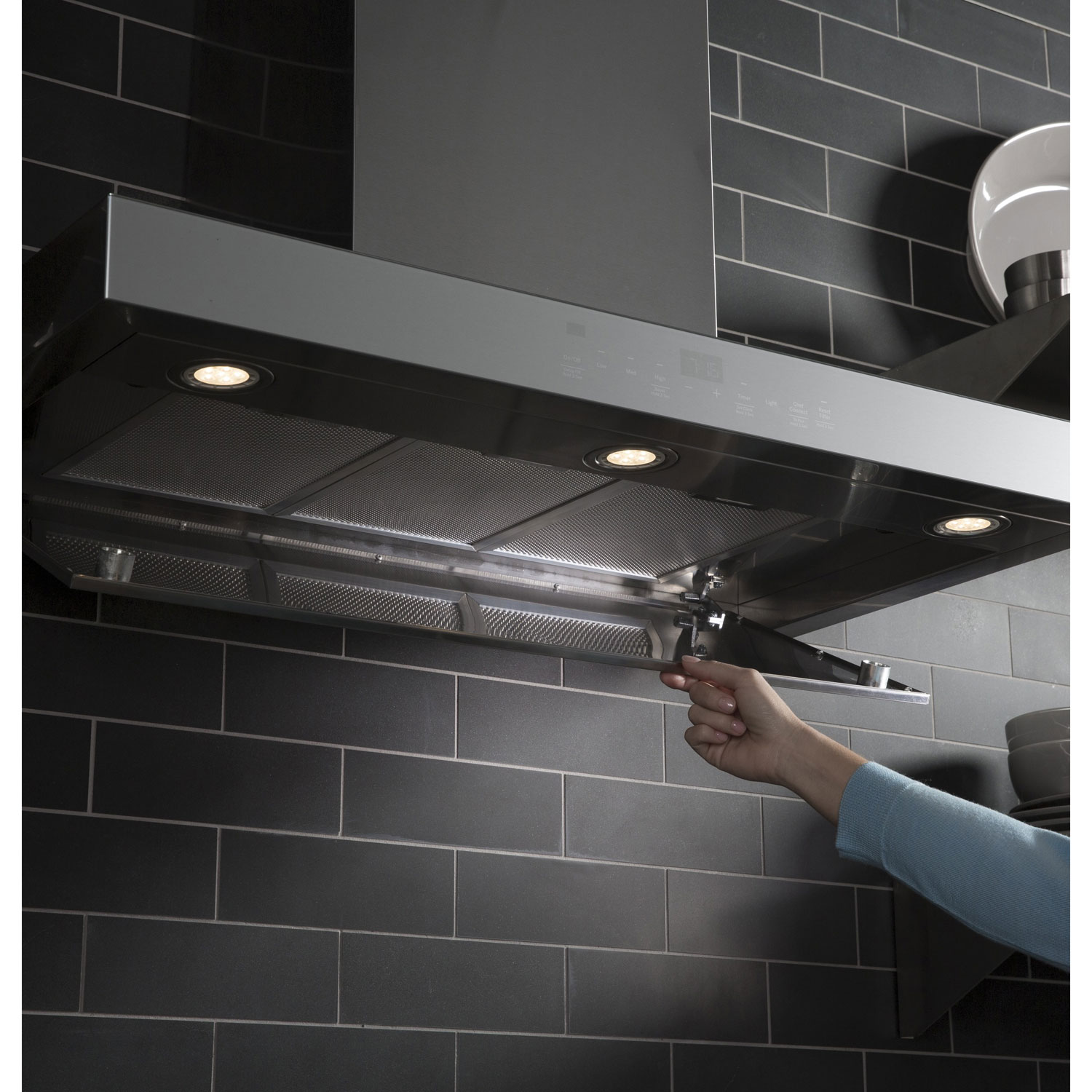 GE Smart Designer 36" Wall Mount Range Hood - Stainless Steel