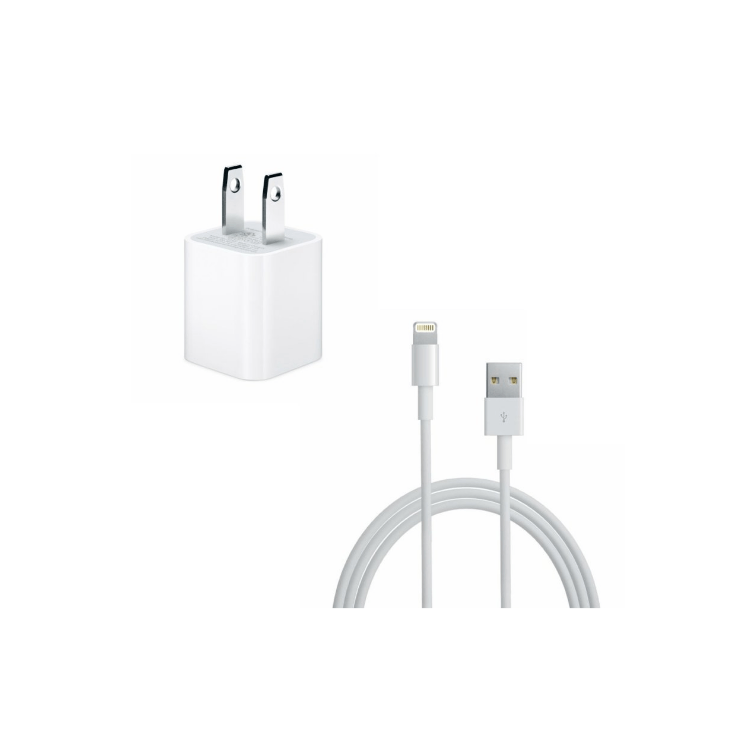 Adaptateur de chargeur de prise murale USB Power 5W + cordon de câble Lightning de 3,3 pieds pour iPad iPod iPhone 5 5S 5C SE 6 7 8 Plus