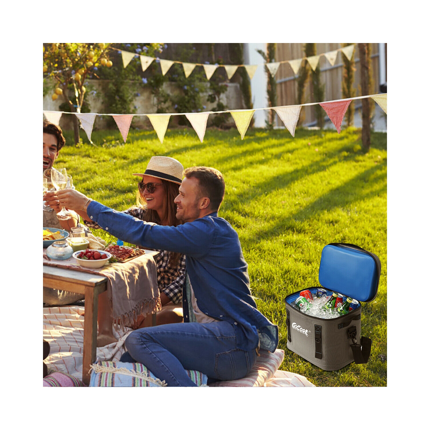 Gymax 30 Cans Soft Portable Cooler Bag Leak-Proof Insulated Water-Resistant For Picnic