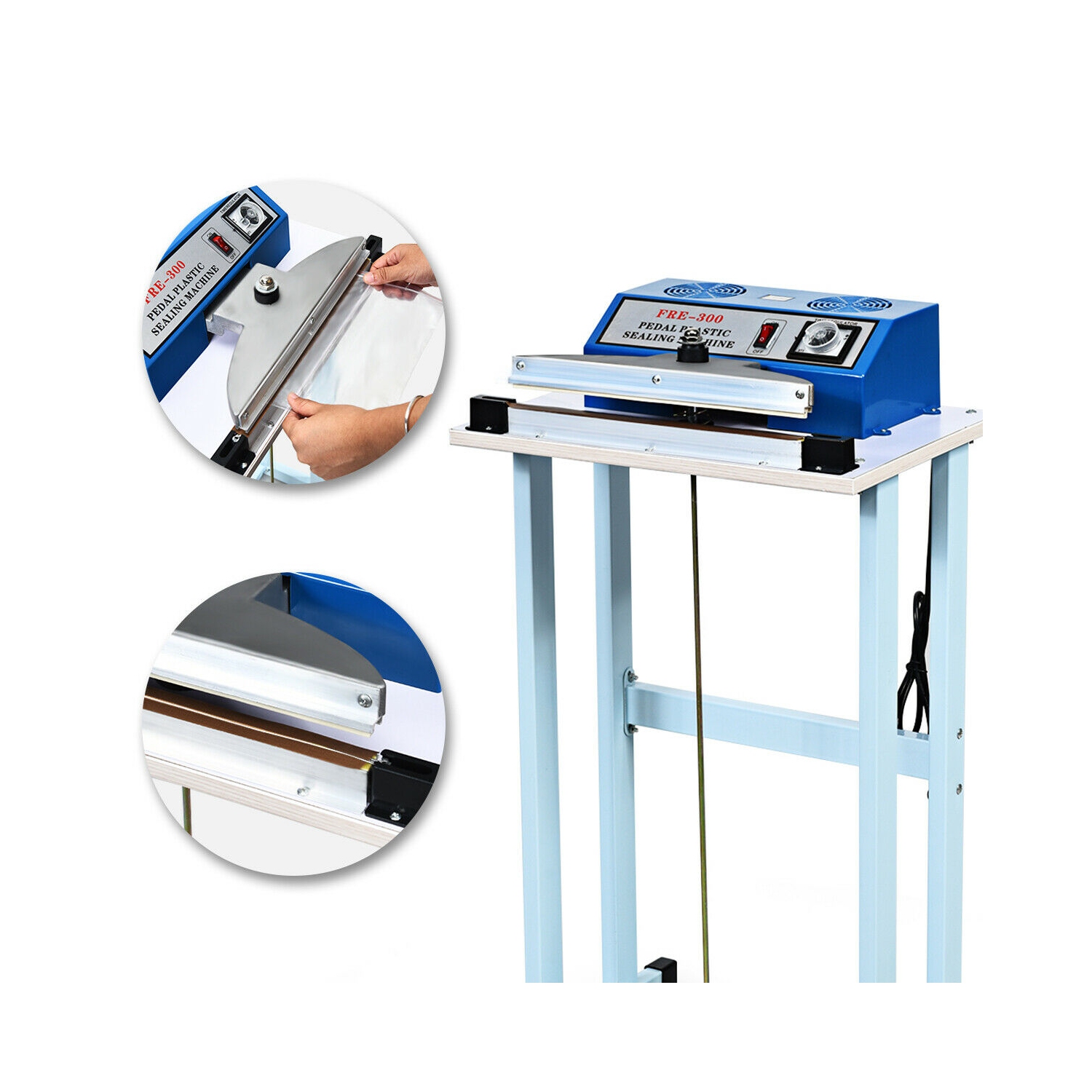 Gymax 12" Foot Pedal Impulse Sealer Heat Seal Plastic Bag Sealing Machine w/ Cutter