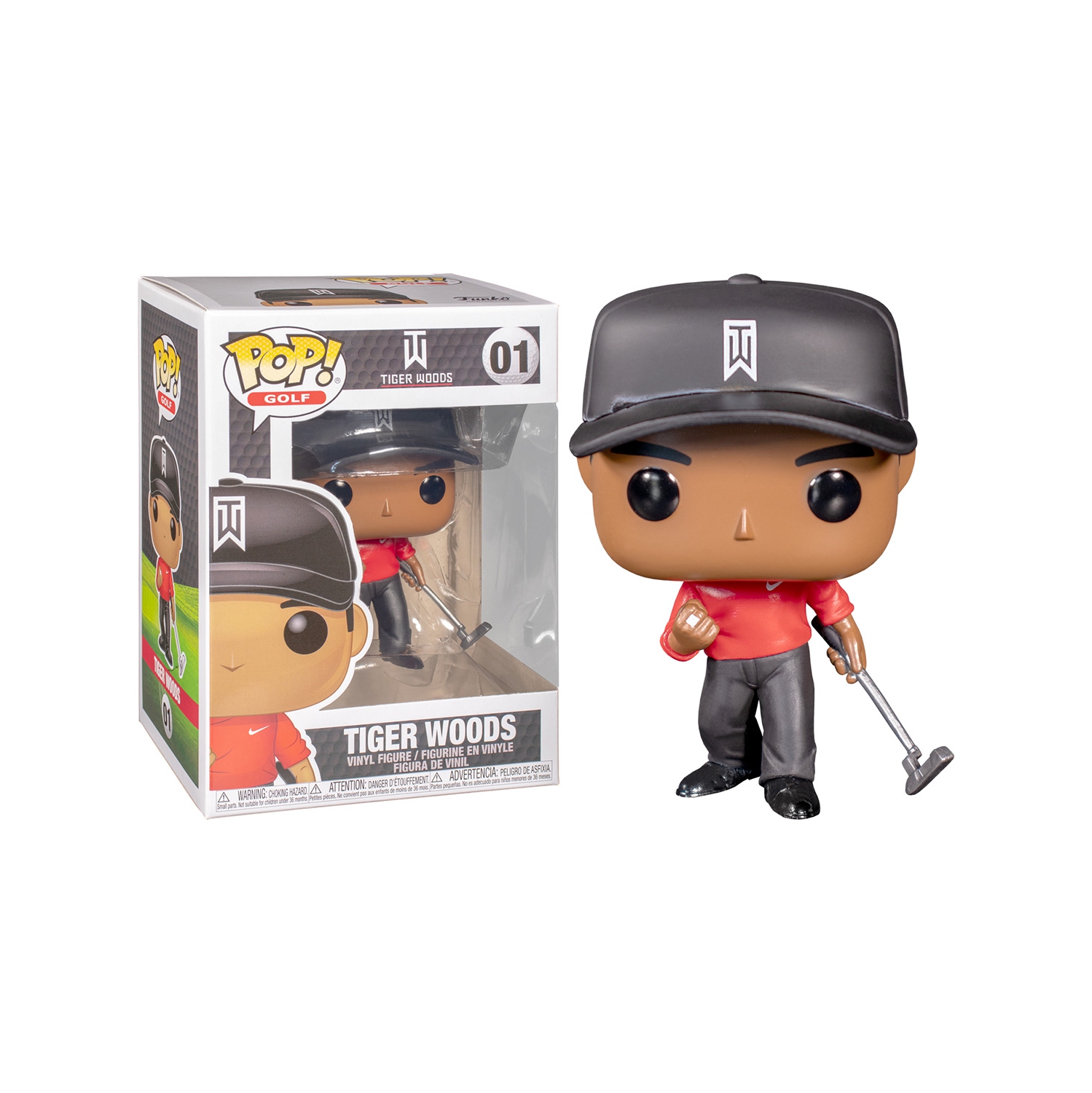 Pop Golf 3.75 Inch Action Figure Tiger Woods - Tiger Woods Red Shirt #01