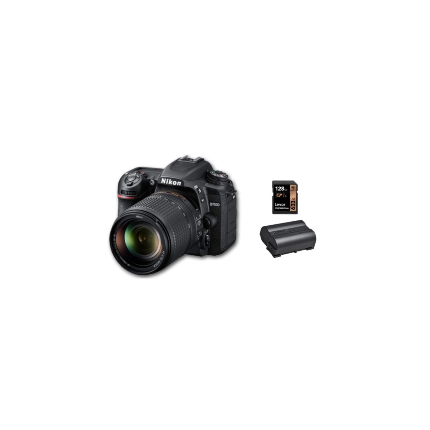 Nikon D7500 18-140 + EN-EL15C Batt + 128GB 800x SD
