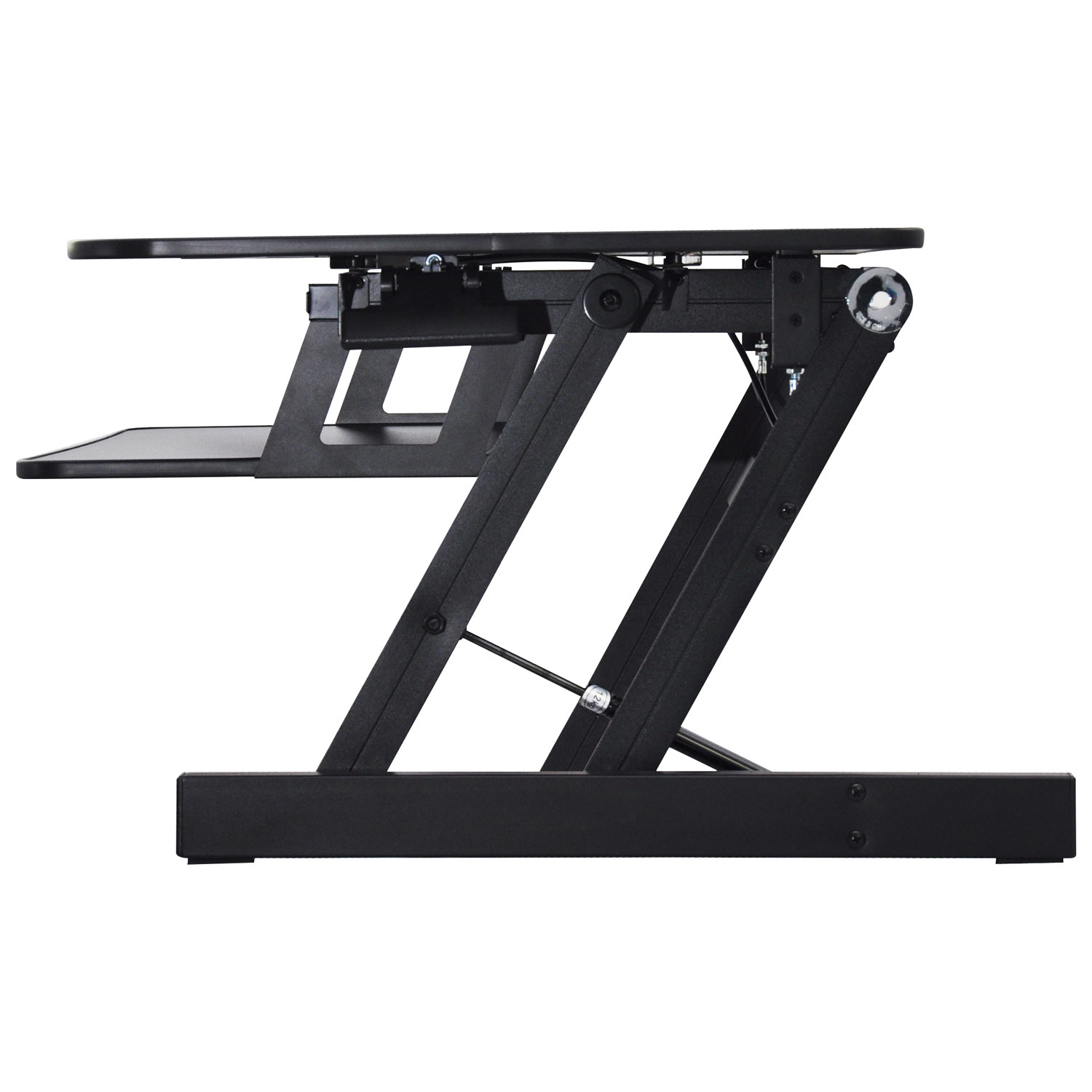 Rocelco EADR Standing Desk Riser with Keyboard Tray - Black