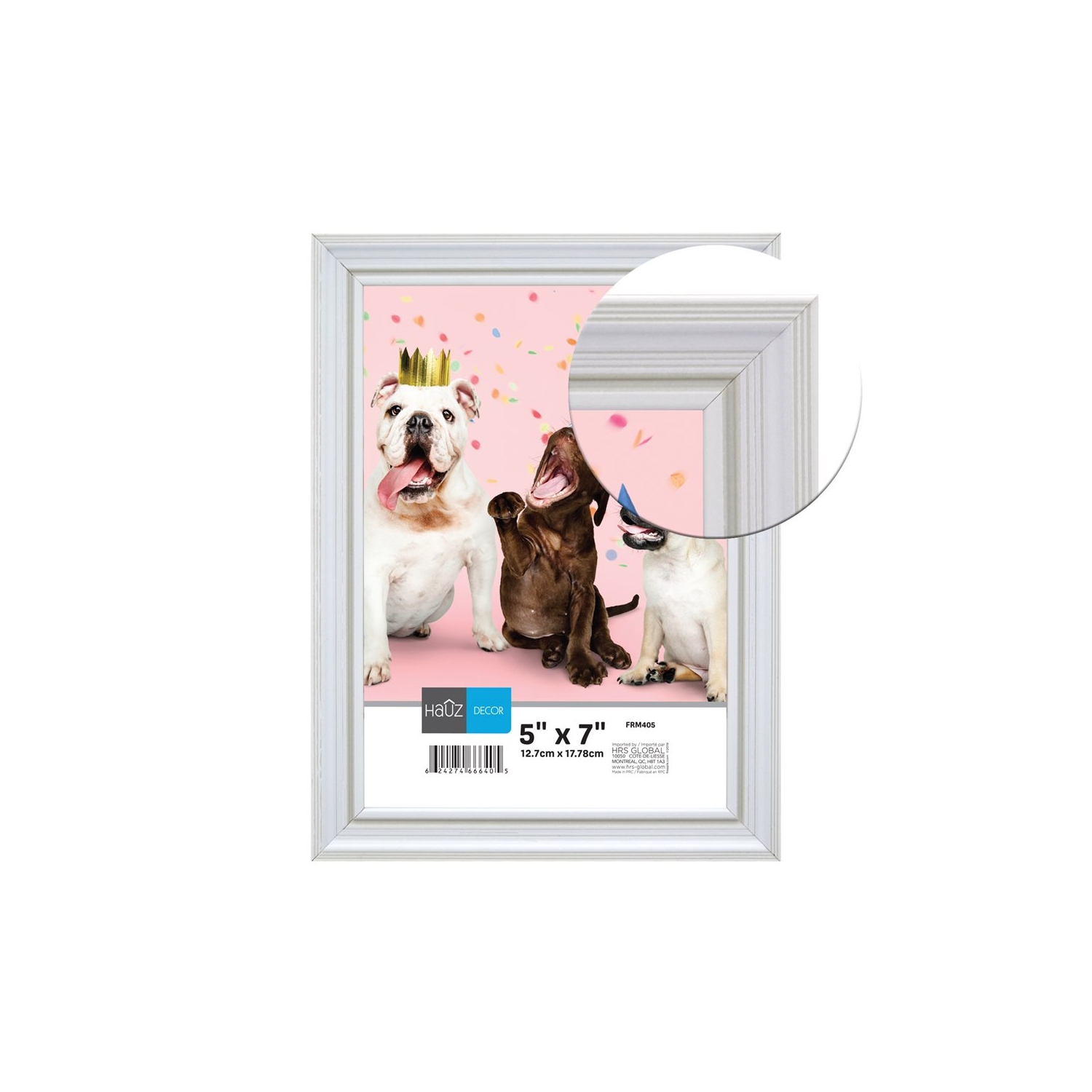 Cadre photo haute FRM405 5 x 7 po, blanc