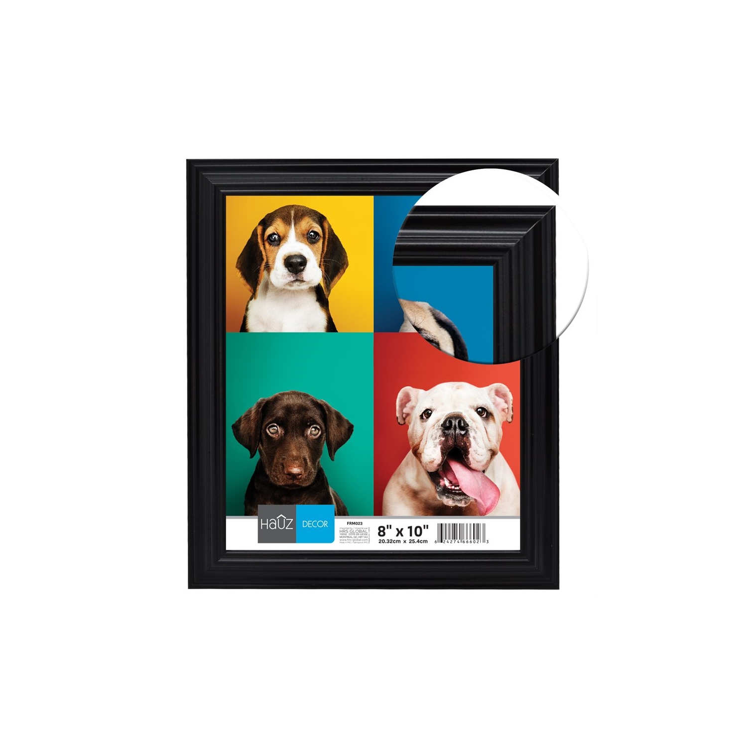 Cadre photo haute FRM023 8 x 10 po, noir