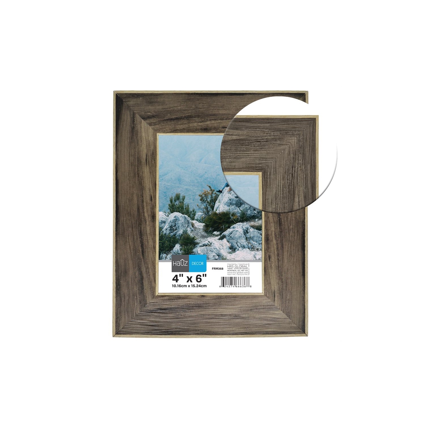 Hauz FRM177 Cadre pour Photo 5X7'', Marron