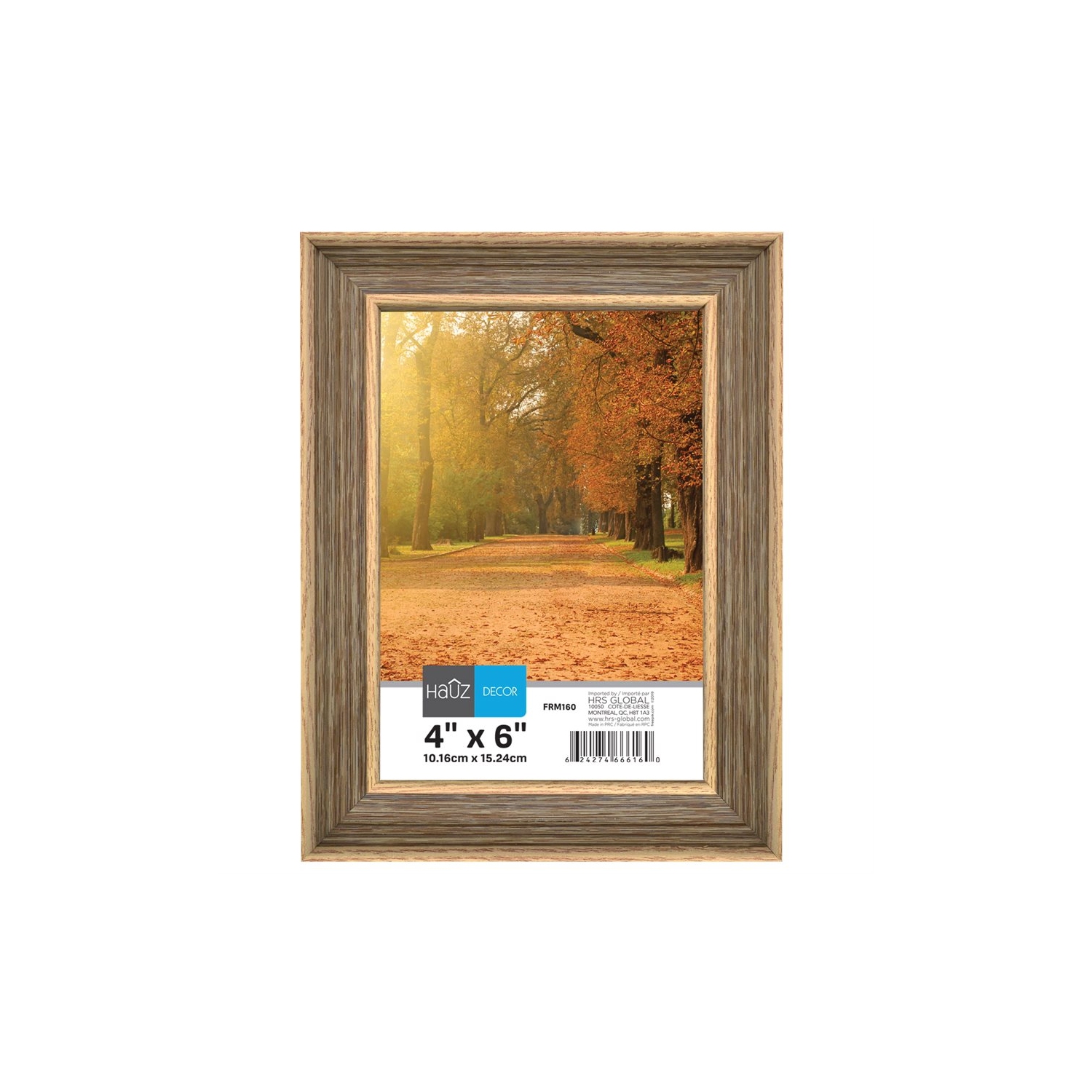 Hauz FRM903 Cadre Clip pour Photo en Acrylique 4X6'', Transparent