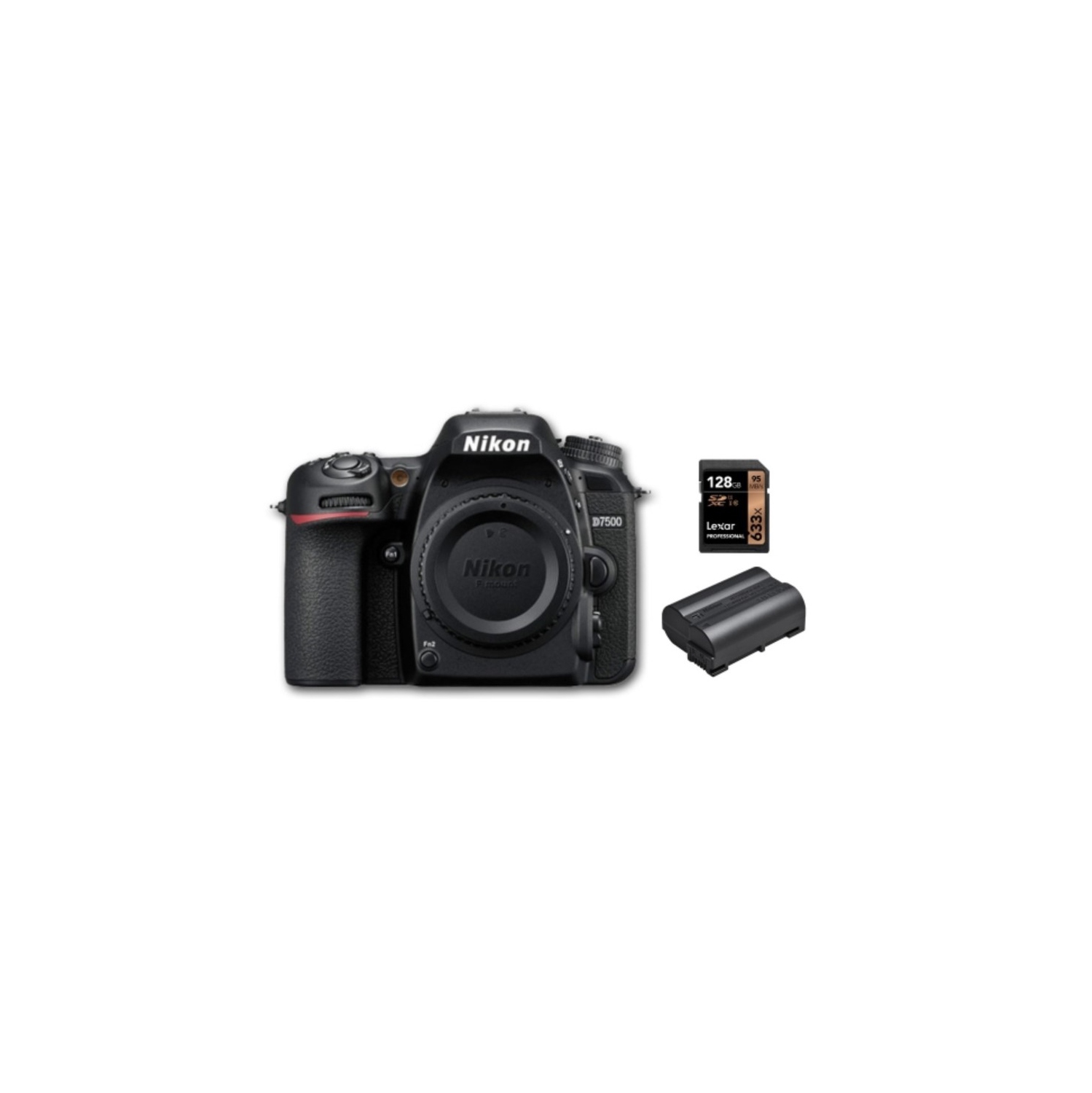 Nikon D7500 + EN-EL15C Batt + 128GB 800x SD