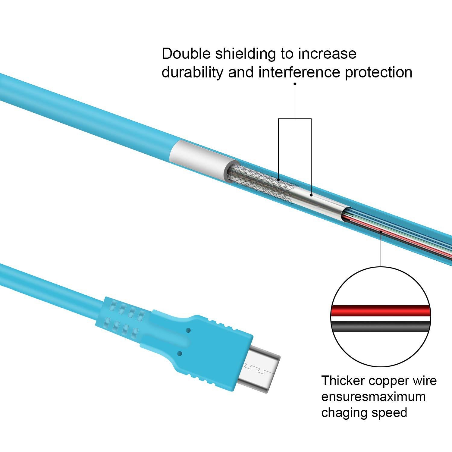 USB C Charger for Nintendo Switch, Fast Charging Cable Blue