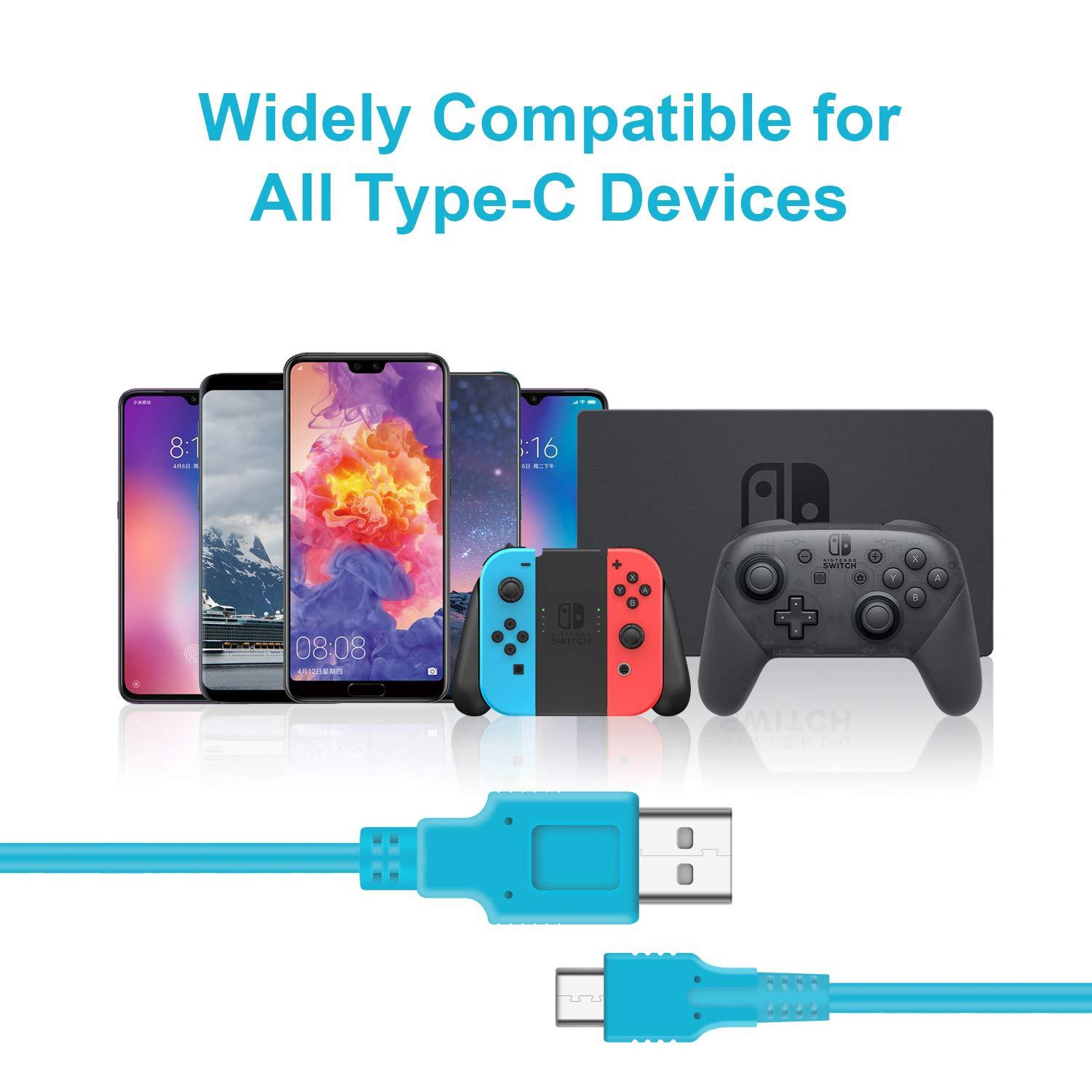USB C Charger for Nintendo Switch, Fast Charging Cable Blue