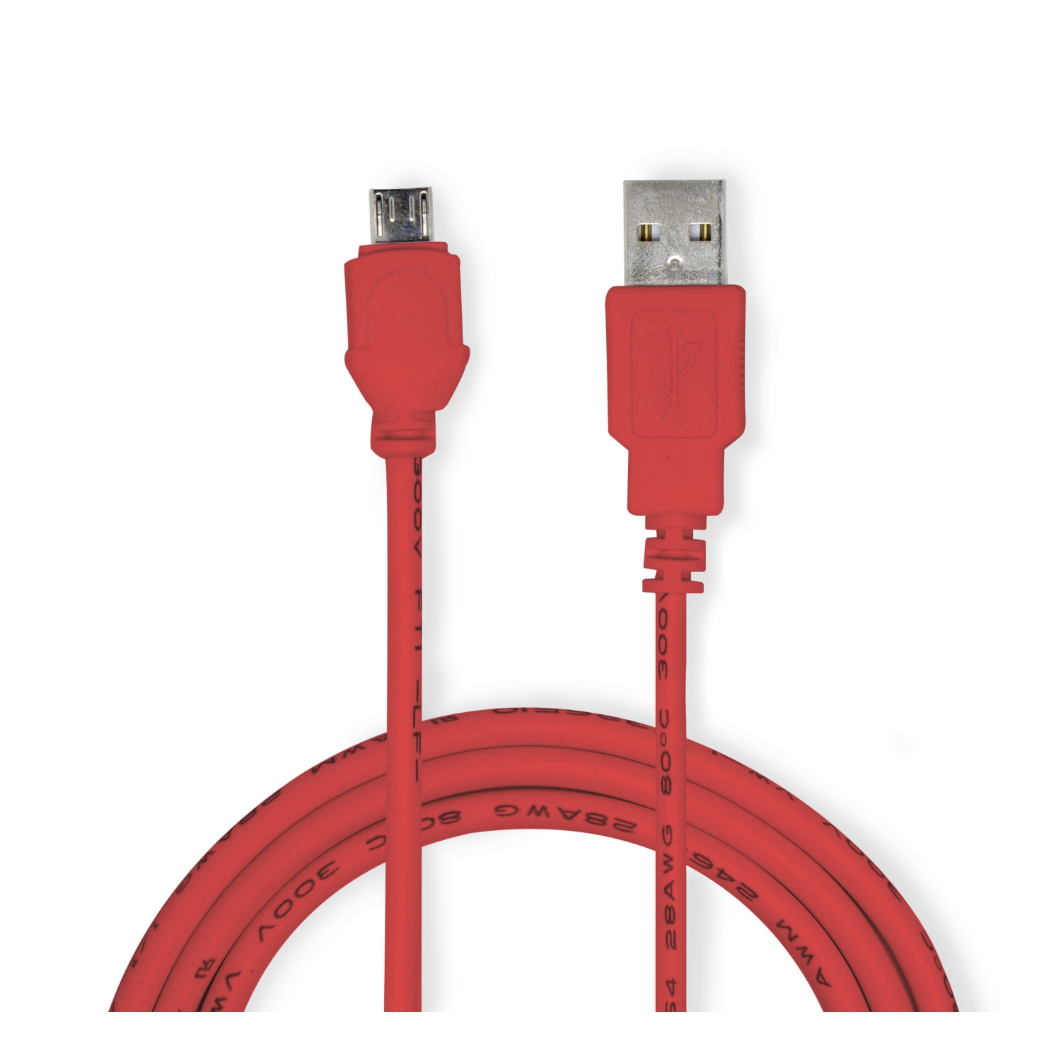Adreama USB-A to Micro USB Cable, 1m - Red