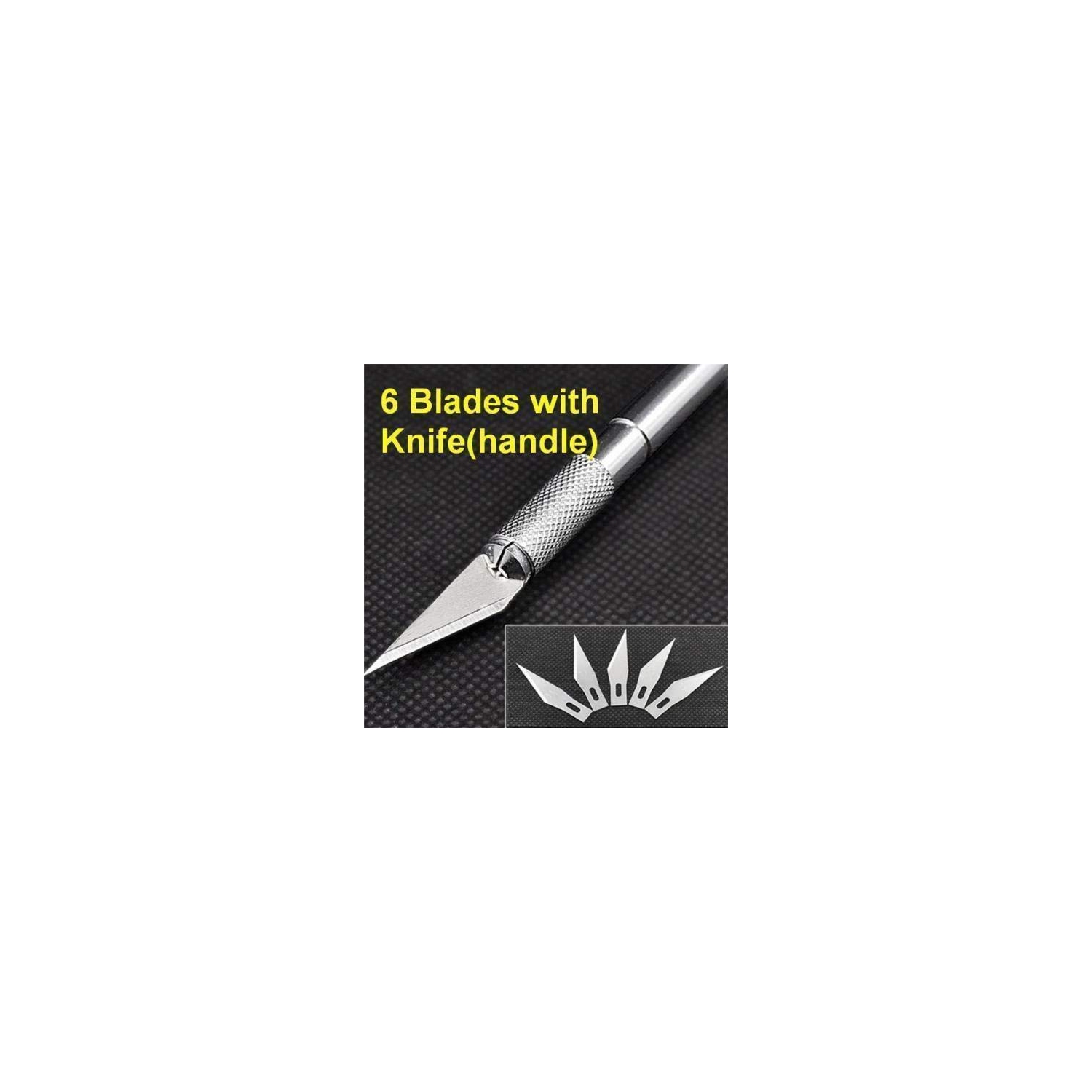 LaptopKing 7Pcs/Set Hobby Knife Set Craft Razor Blade Kits Precision Multi-function Cutters - 1 Year Warranty