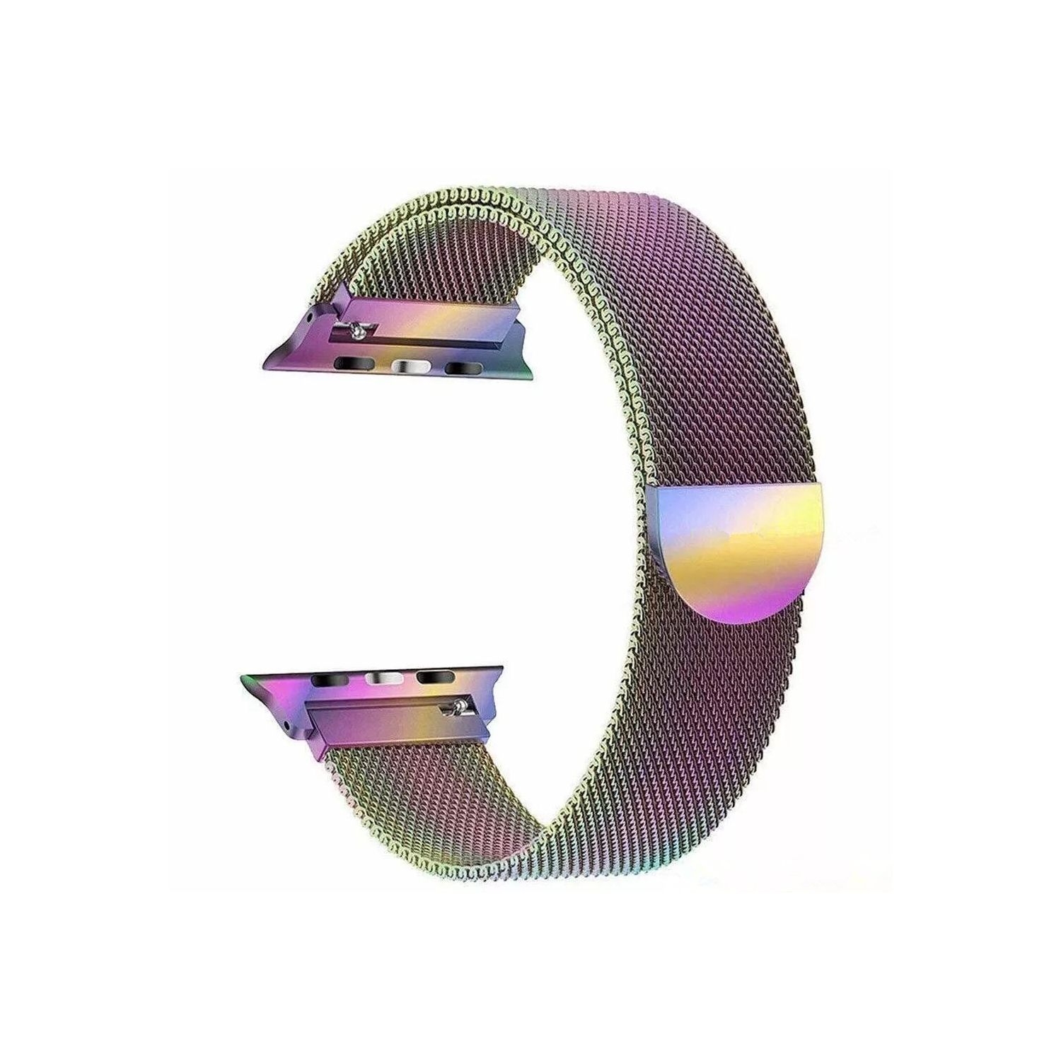 Bracelet de rechange maillé métallique magnétique pour Apple Watch iWatch Series 1 à 10 SE Ultra, 42&nbsp;mm 44&nbsp;mm, 45&nbsp;mm, 46&nbsp;mm,