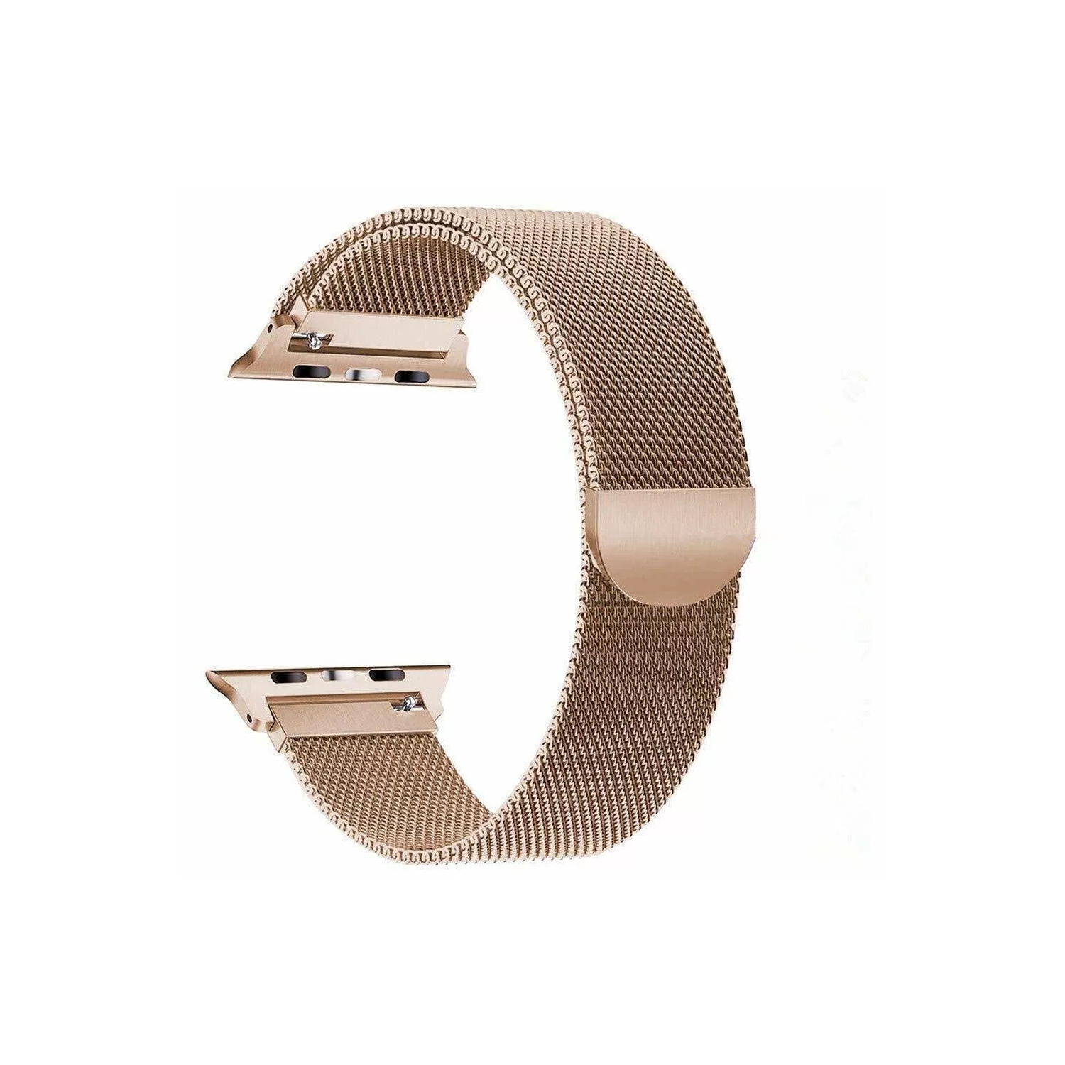 Magnetic Metal Mesh Replacement Band Strap for Apple Watch iWatch Series 1 to 10 SE Ultra, 42mm(Series 123) 44mm 45mm 46mm 49mm, Gold