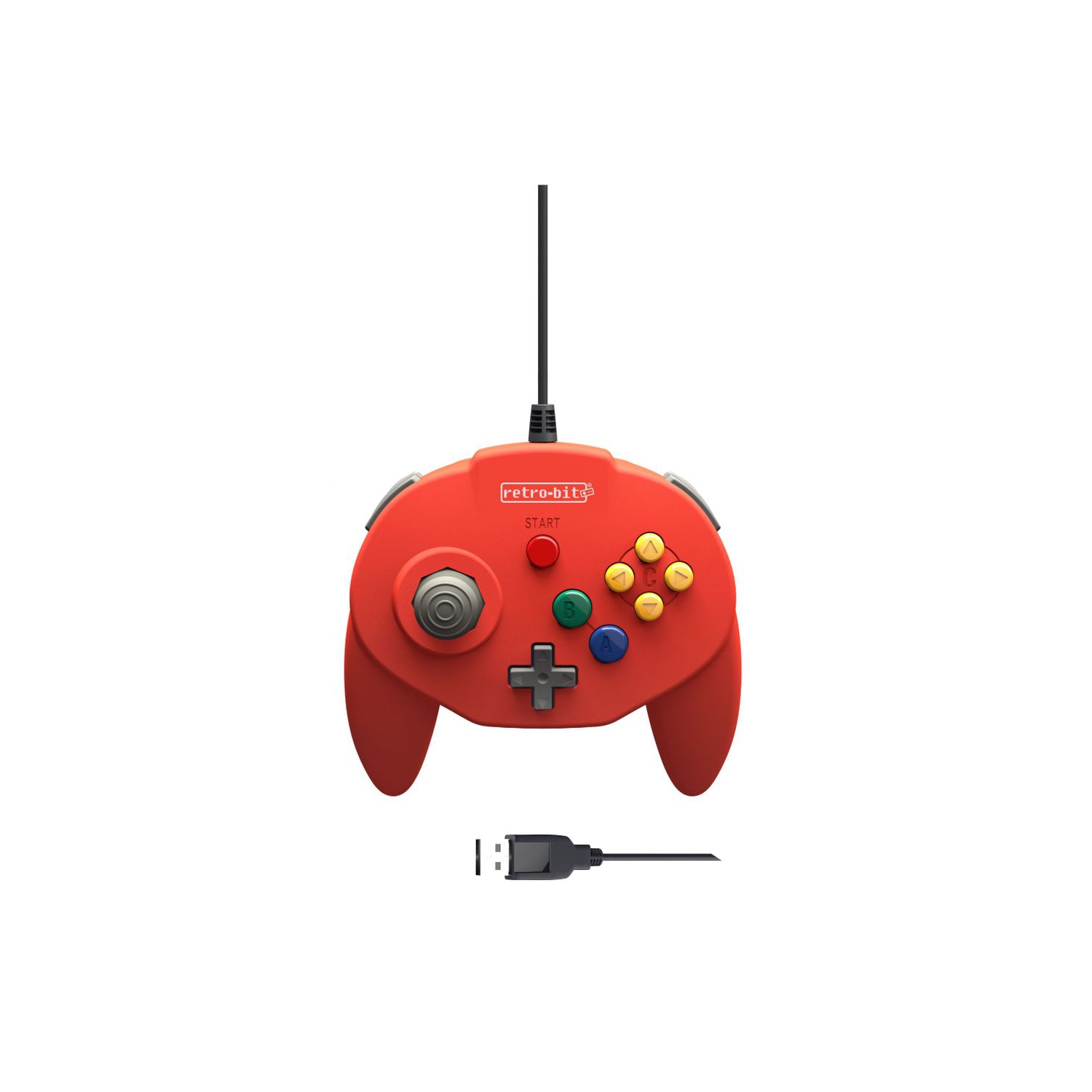 Retro-Bit Tribute64 Controller - USB® Port, Red