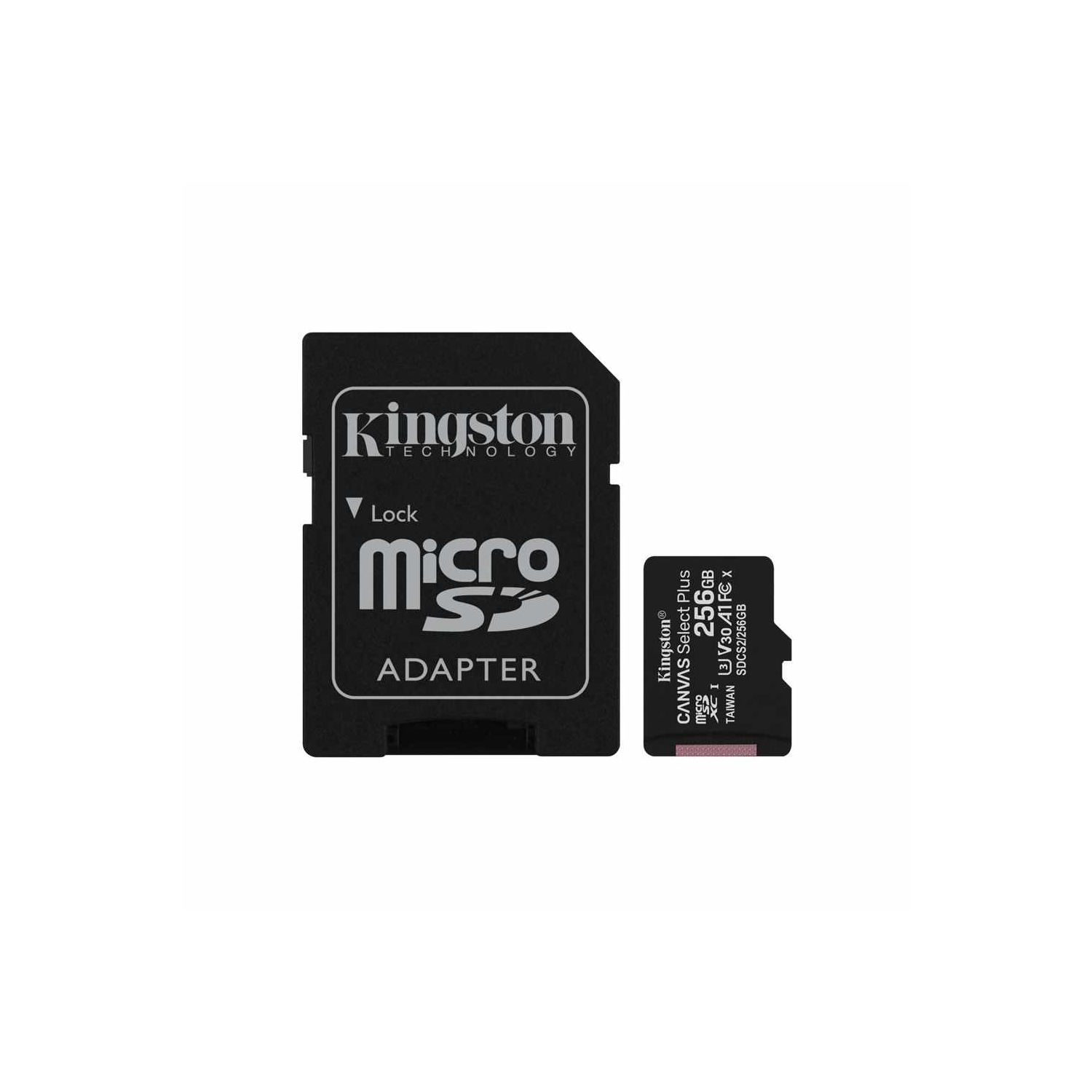 Kingston Micro SD Card 256GB Canvas Select Plus 100R A1 C10 Card +