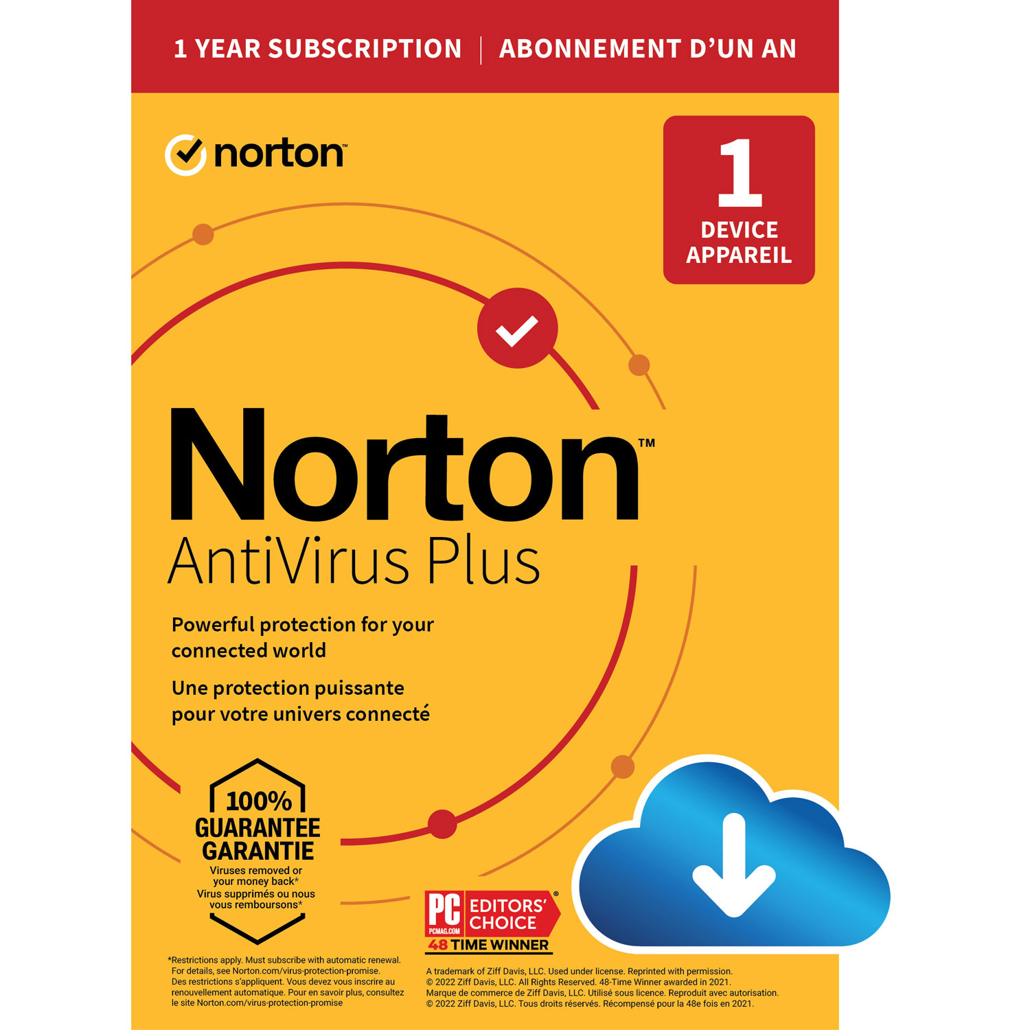 Norton AntiVirus Plus (PC/Mac) - 1 Device - 2GB Cloud Backup - 1-Year Subscription - Digital Download
