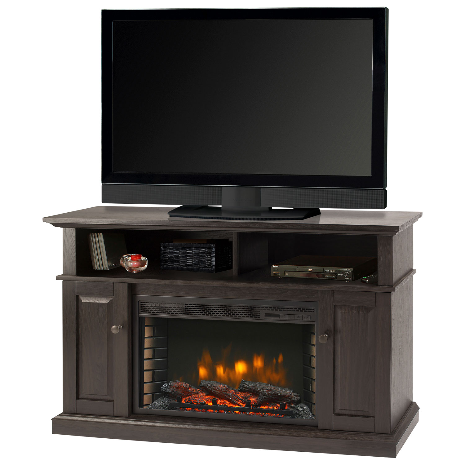 Muskoka Delaney 48" Fireplace TV Stand - Rustic Brown