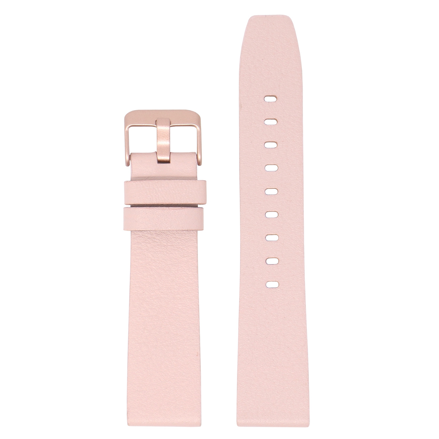 StrapsCo Bracelet de Montre en Cuir Texturé pour Fitbit Versa & Versa 2 - Moyen-Long - Rose