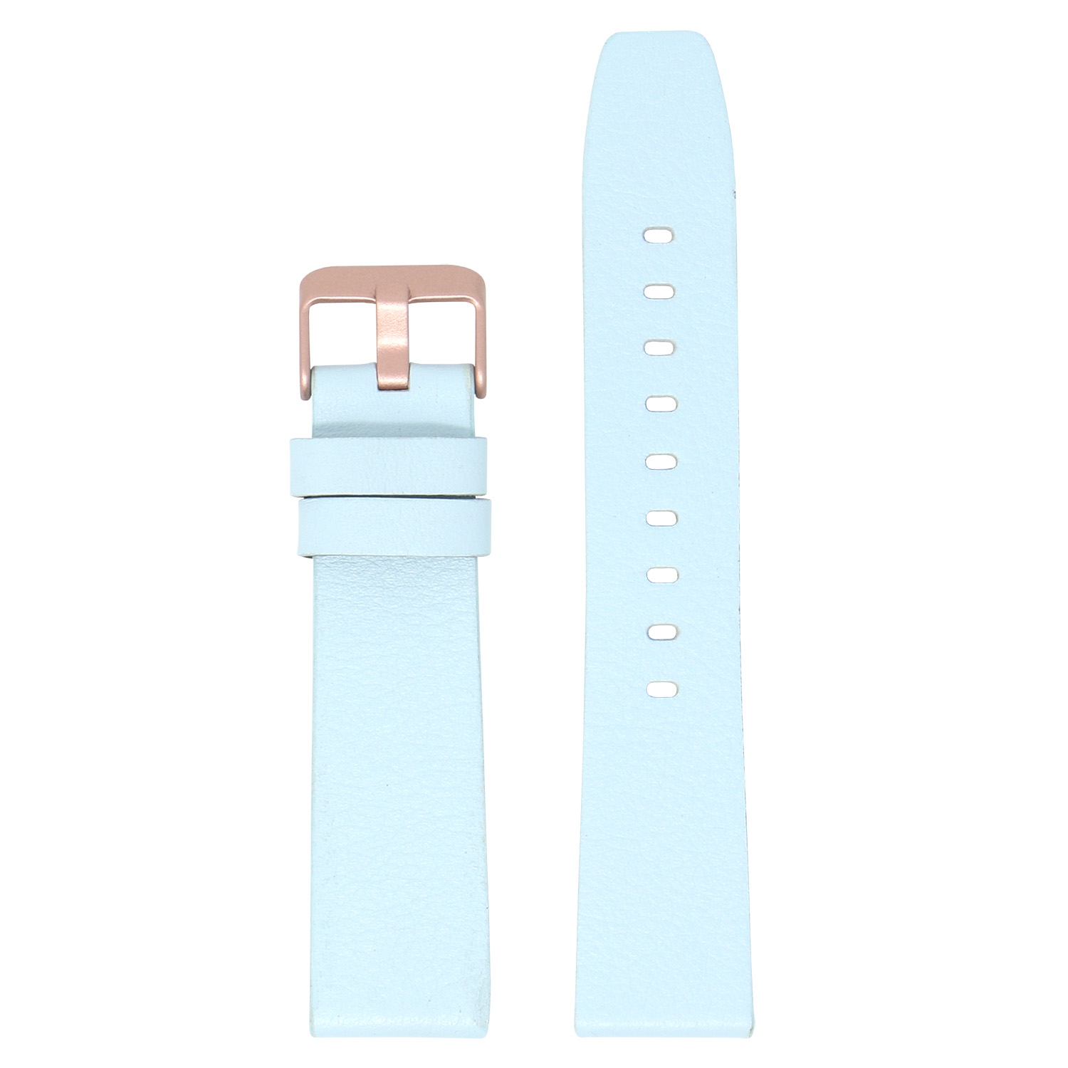 StrapsCo Textured Leather Watch Band Strap for Fitbit Versa & Versa 2 - Medium-Long - Sky Blue