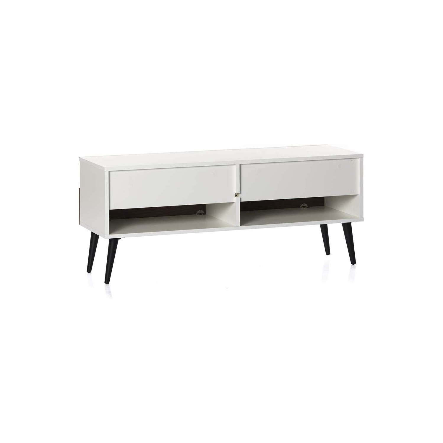 SONOROUS VL-1200 Series Modern Wood TV Stand with Solid Wood Legs for TVs up to 65"