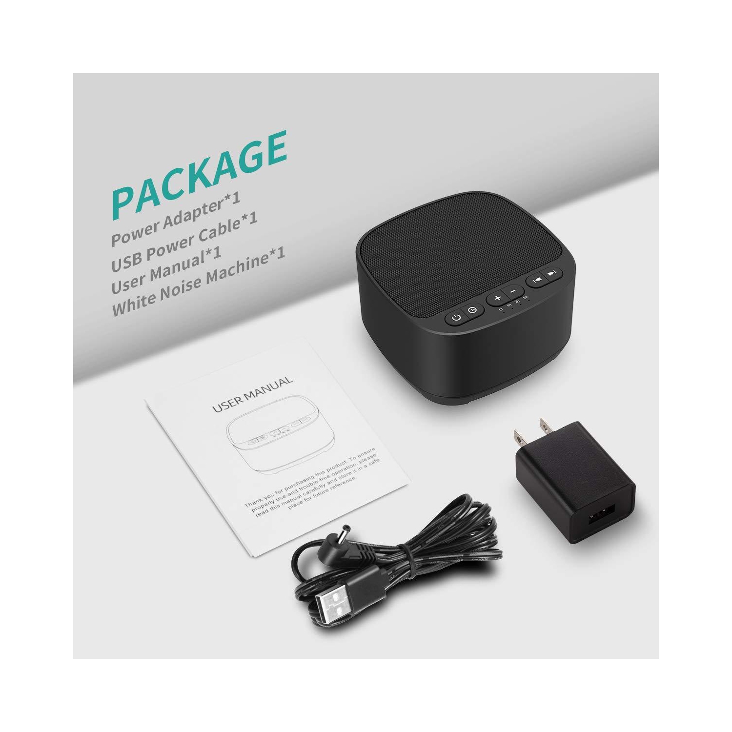 Magicteam Sleep Sound White Noise Machine with 40 Natural Soothing Sounds...