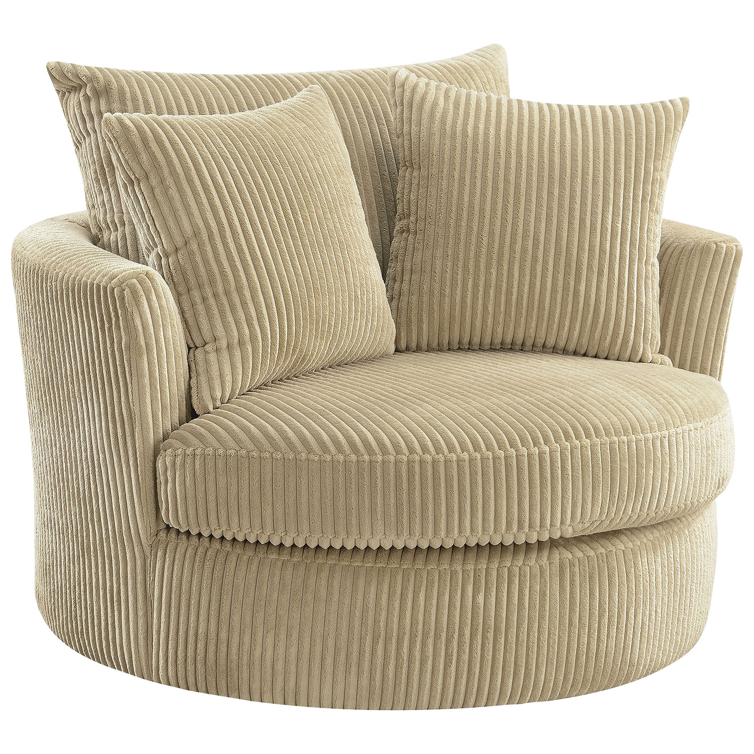 luca cuddle fabric swivel chair