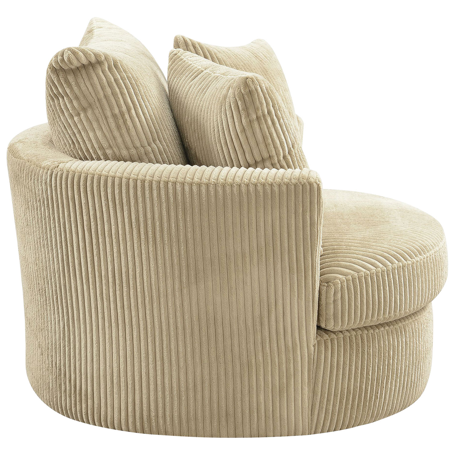 luca cuddle fabric swivel chair