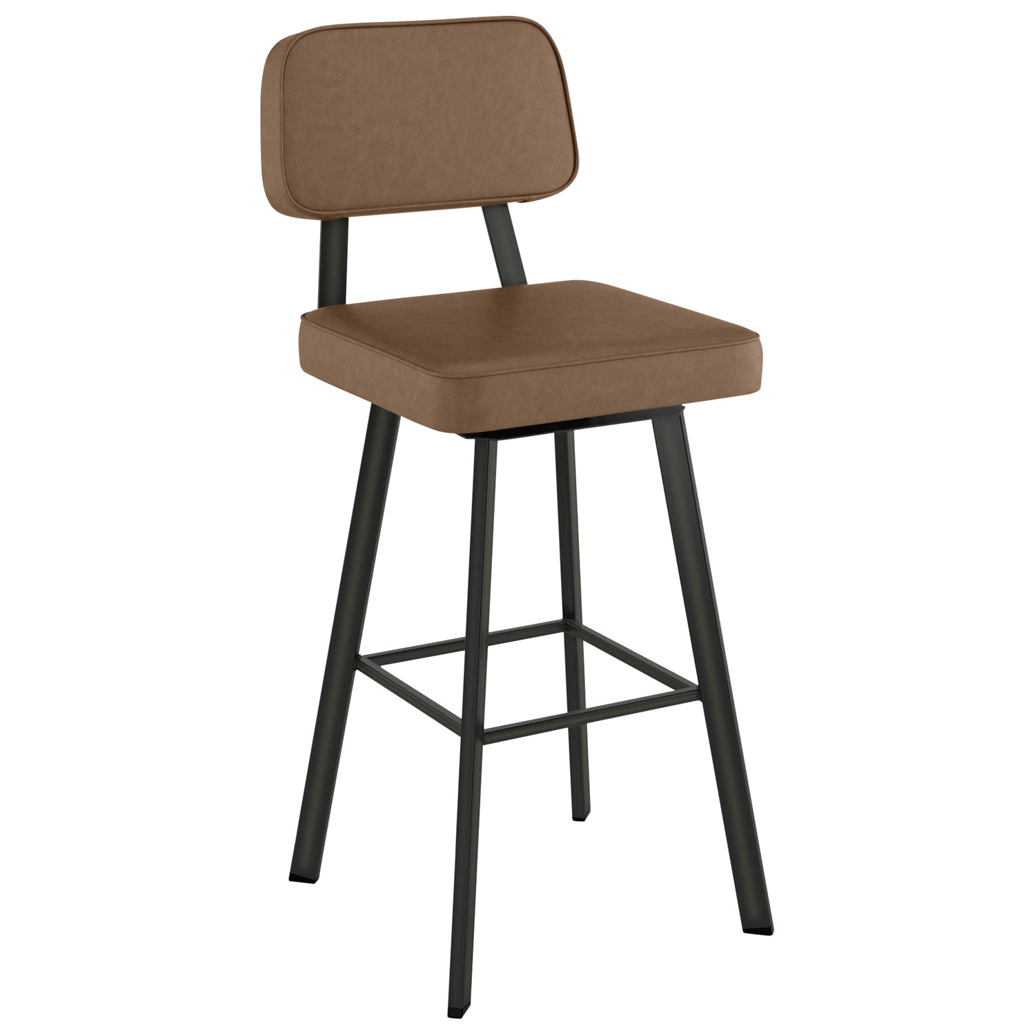 Clarkson Contemporary Counter Height Barstool - Medium Brown/Gun Metal