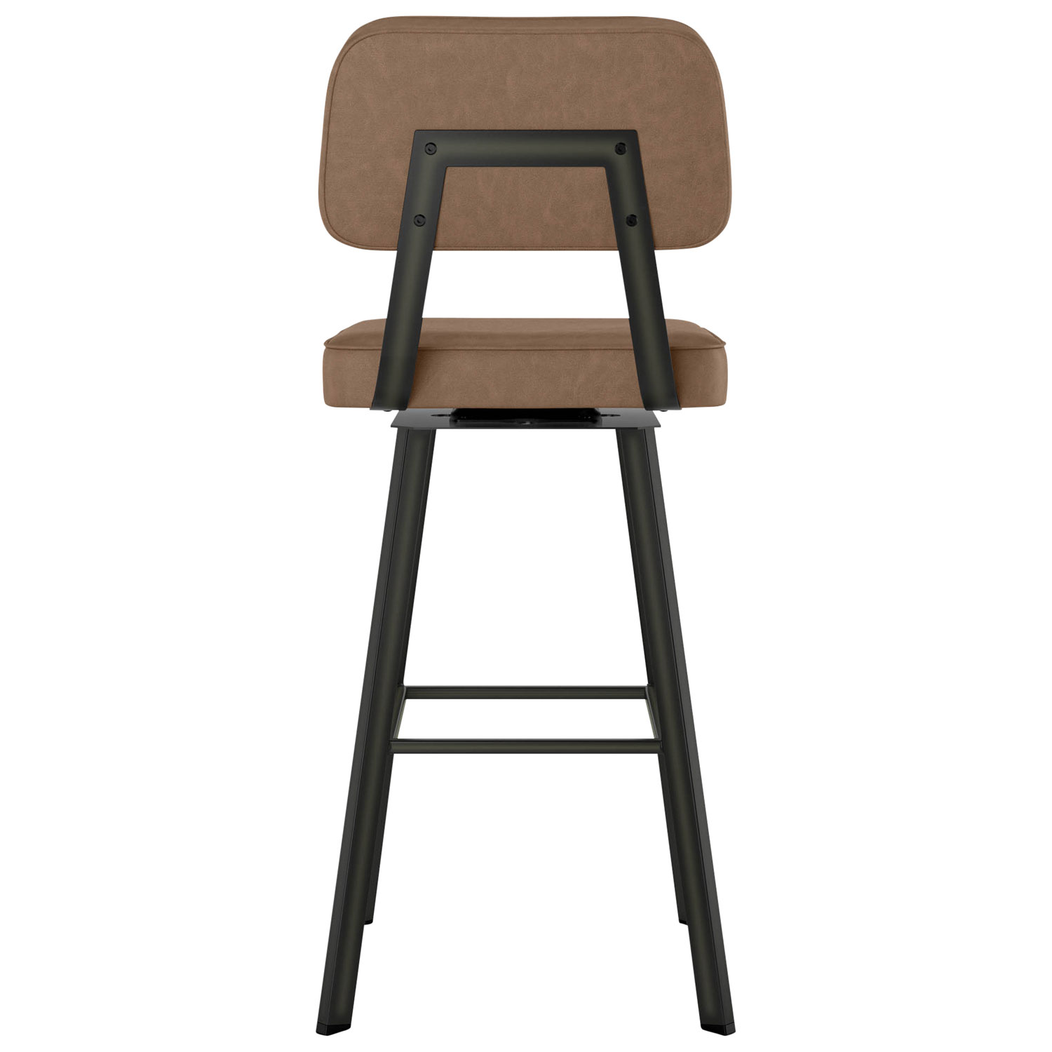 Clarkson Contemporary Bar Height Barstool - Medium Brown/Gun Metal