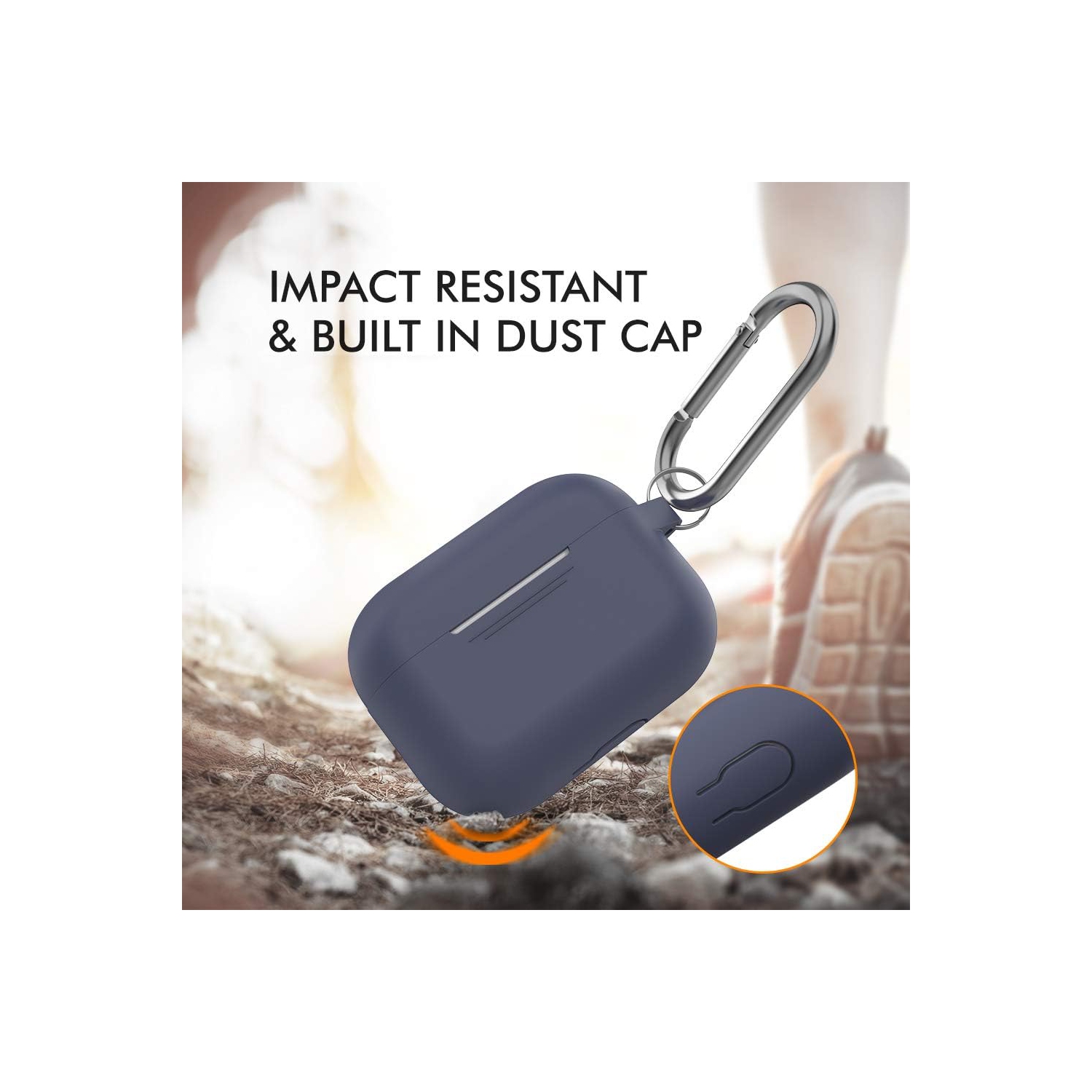 Étui protecteur pour AirPods Pro [DEL avant visible] [mousqueton ajouté] compatible avec les AirPods Pro 2019 d'Apple