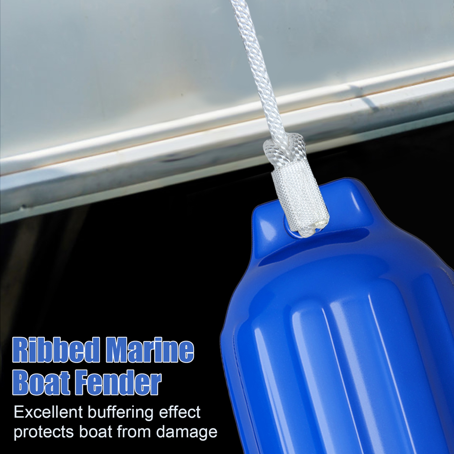 Gymax Pack of 4 23" Boat Fenders Marine Bumper Hand Inflatable Blue