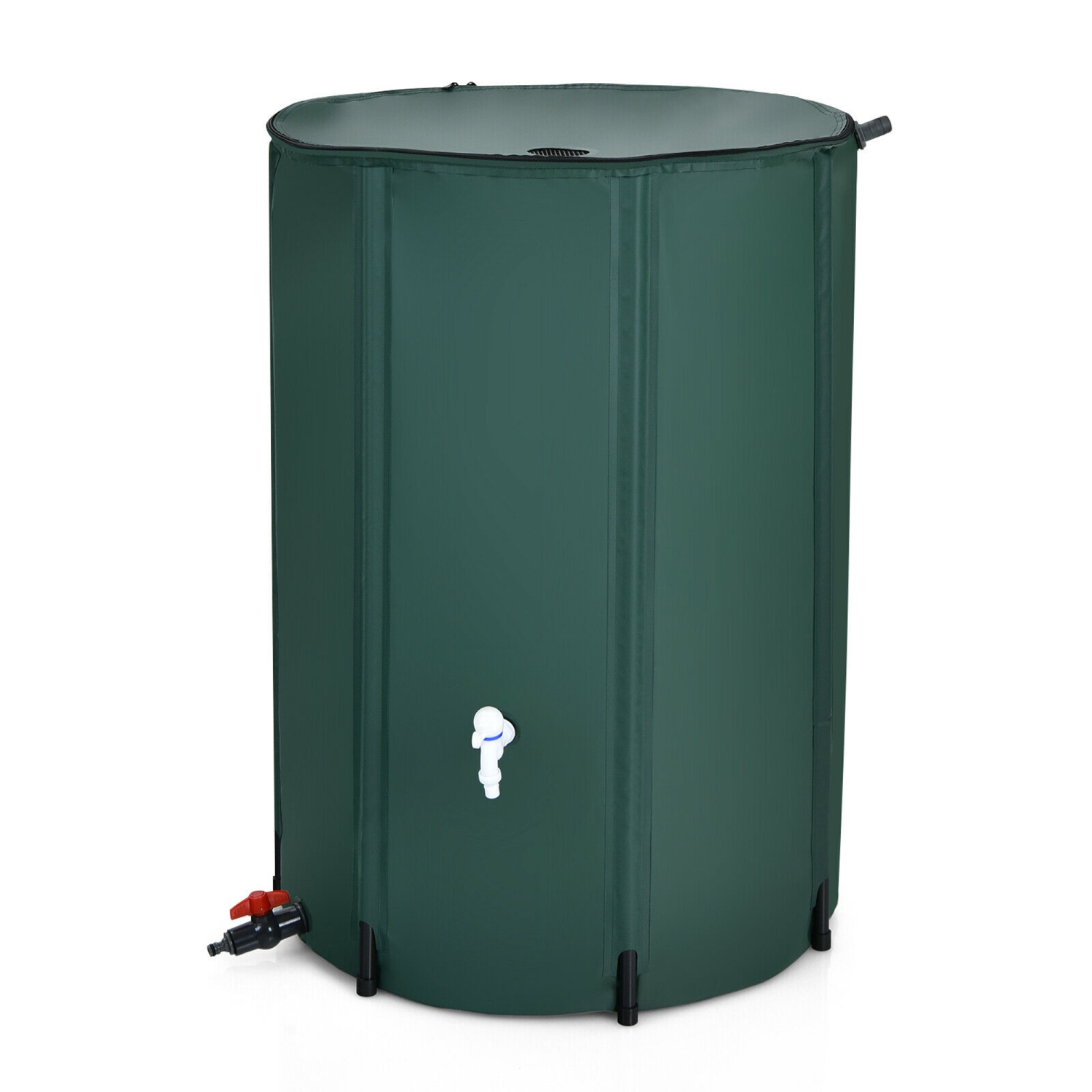 Gymax 100 Gallon Portable Rain Barrel Water Collector CollapsibleTank w /Spigot Filter