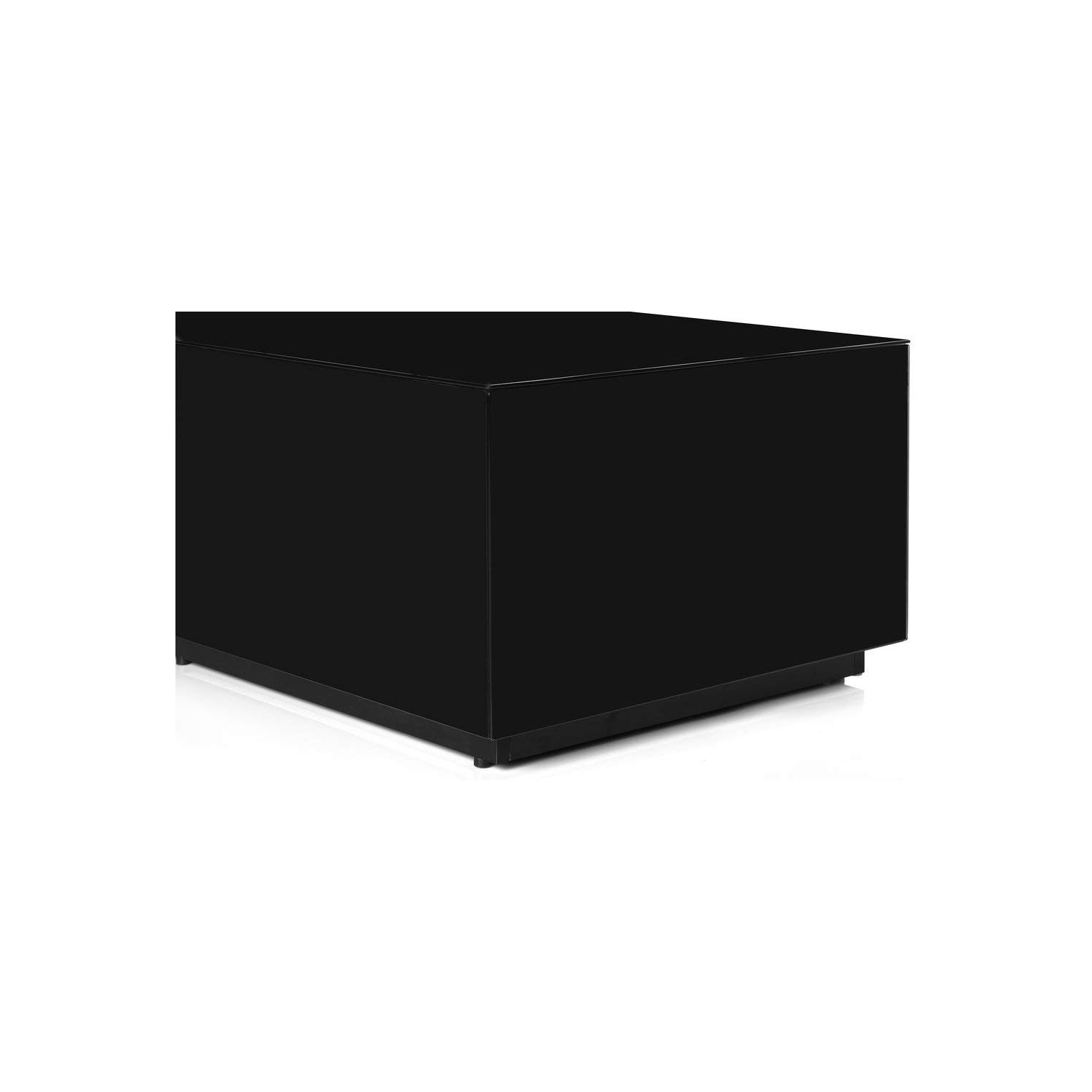 SONOROUS CTB-120 All Glass Modern Coffee Table/Center Table - Black