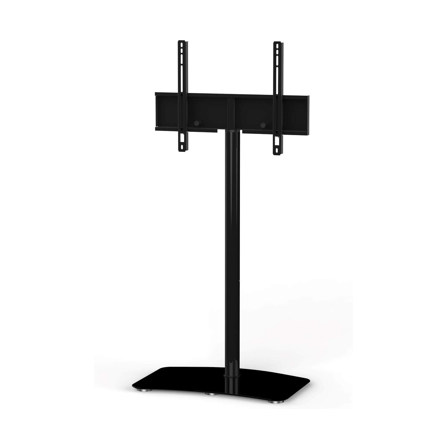 SONOROUS TV Stand PL2800 for Up to 65 Inches TV - Floor Stand TV Bracket - Tempered Glass Base, 45 Degree Swivel - Black
