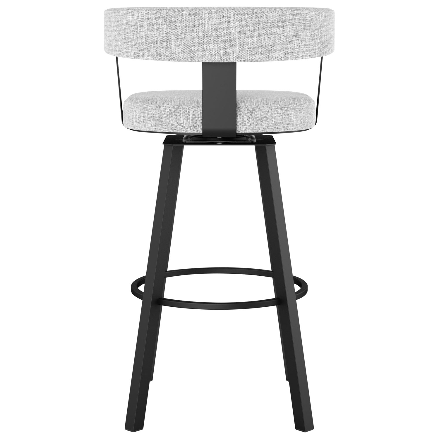 Parker Contemporary Counter Height Barstool - Soft Grey White/Black