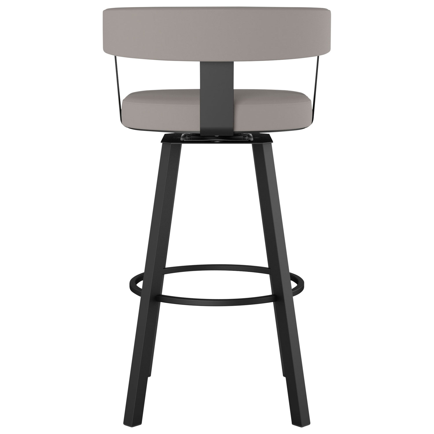 Parker Contemporary Bar Height Barstool - Taupe Grey/Black