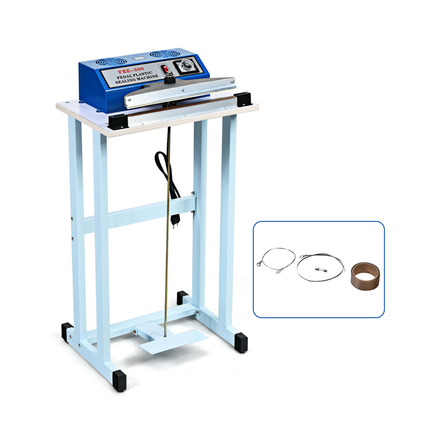 Gymax 12" Foot Pedal Impulse Sealer Heat Seal Plastic Bag Sealing Machine w/ Cutter