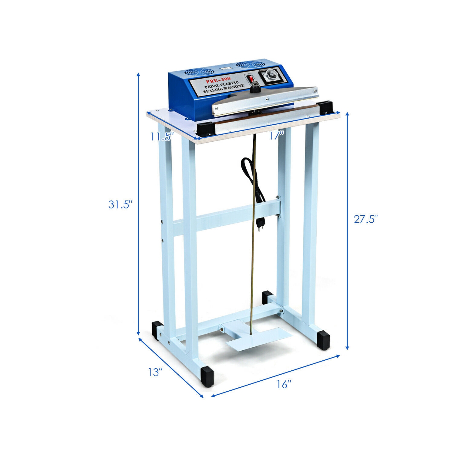 Gymax 12" Foot Pedal Impulse Sealer Heat Seal Plastic Bag Sealing Machine w/ Cutter