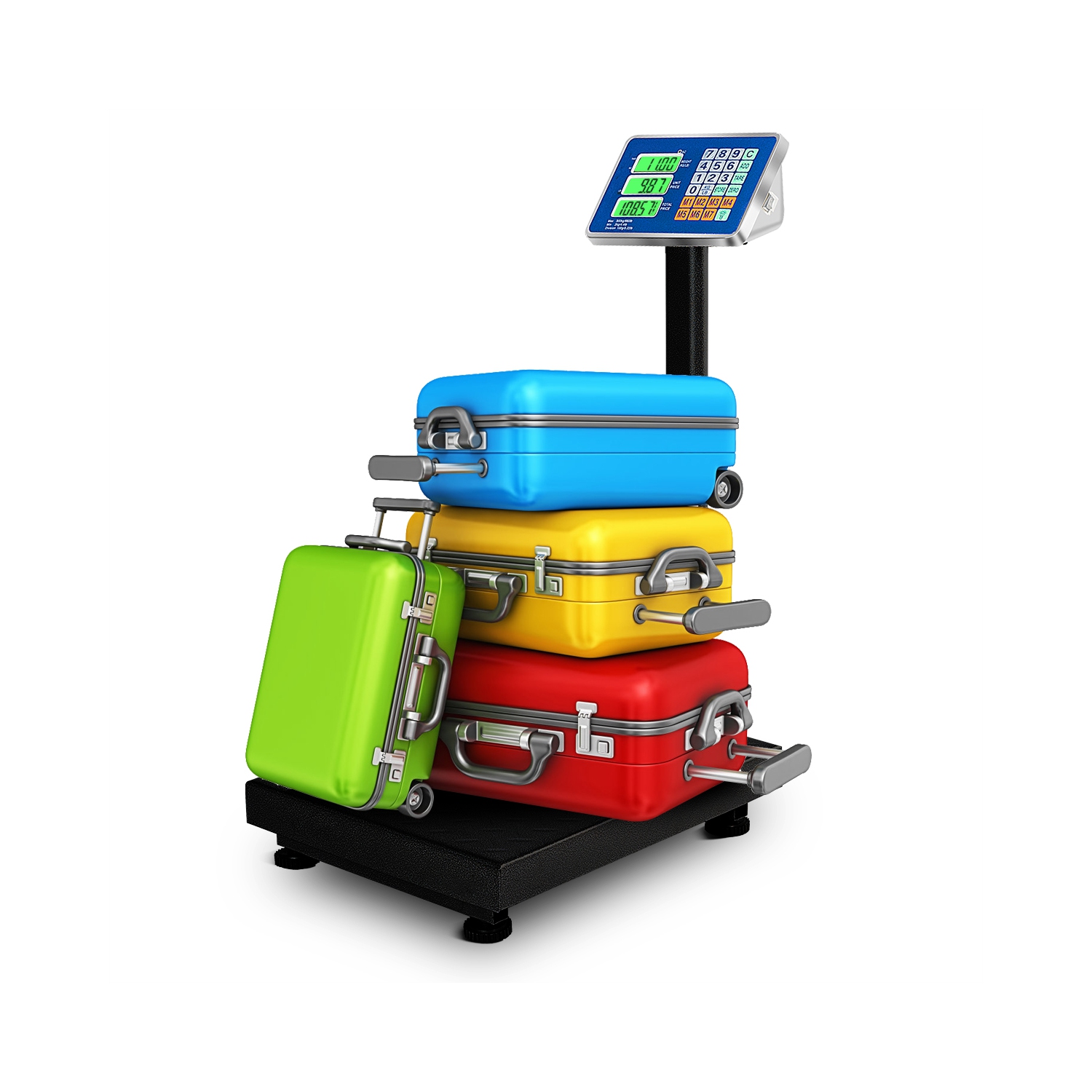 Gymax 660lbs Weight Platform Scale Digital Floor Folding Scale Postal Shipping Mailing