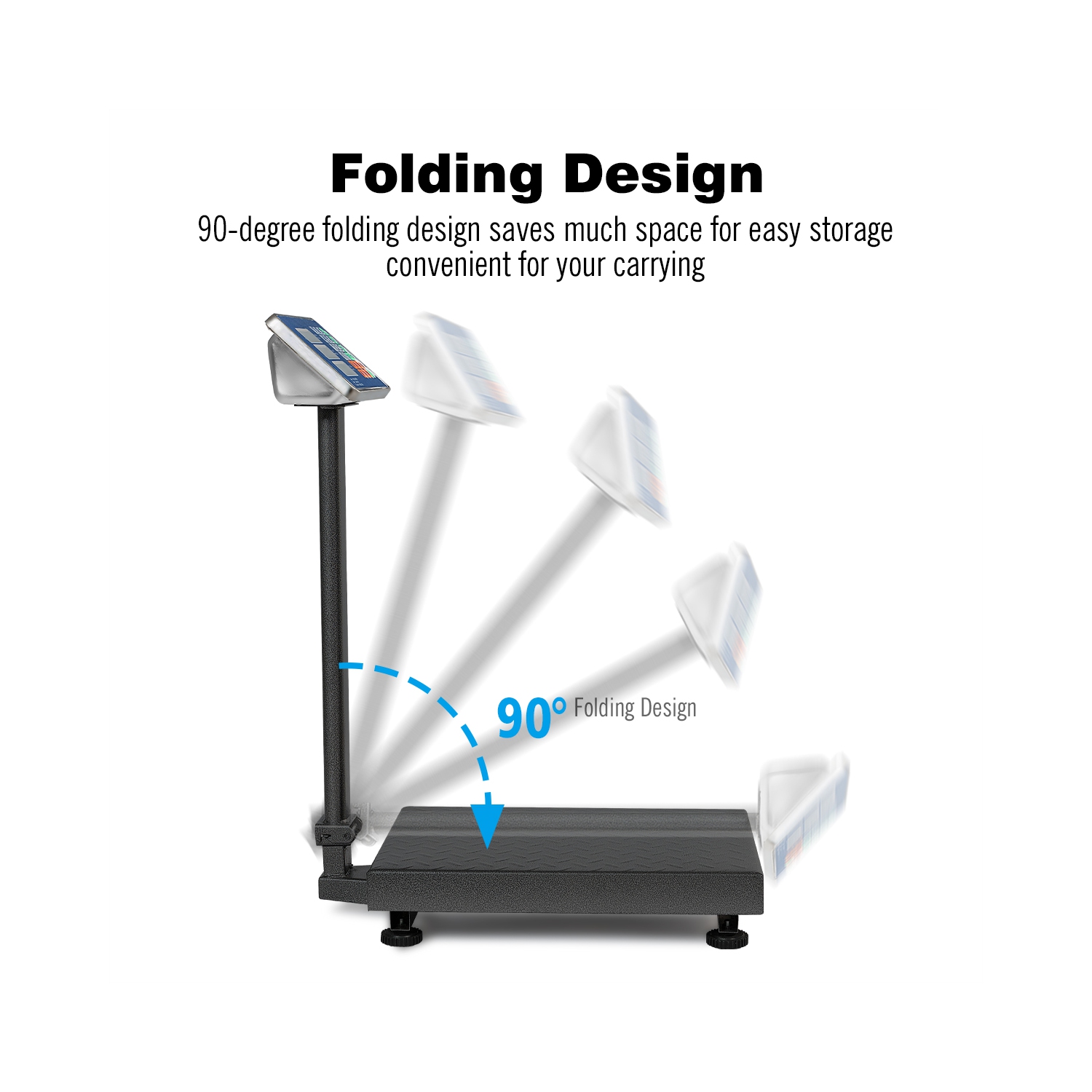Gymax 660lbs Weight Platform Scale Digital Floor Folding Scale Postal Shipping Mailing