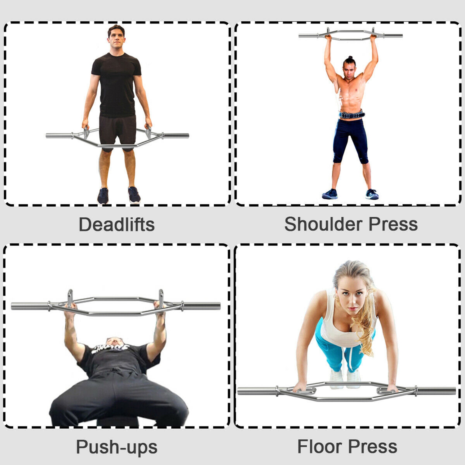 Barre olympique hexagonale Gymax