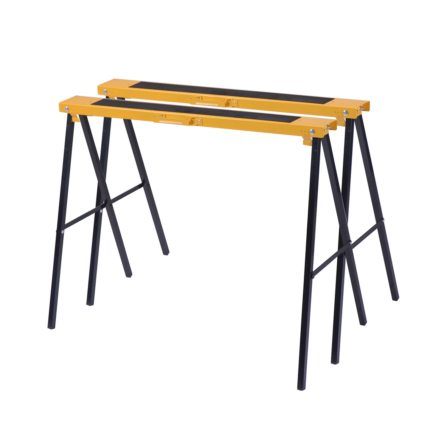 Gymax 2 Pack Heavy Duty Saw Horse Steel Folding Legs Portable