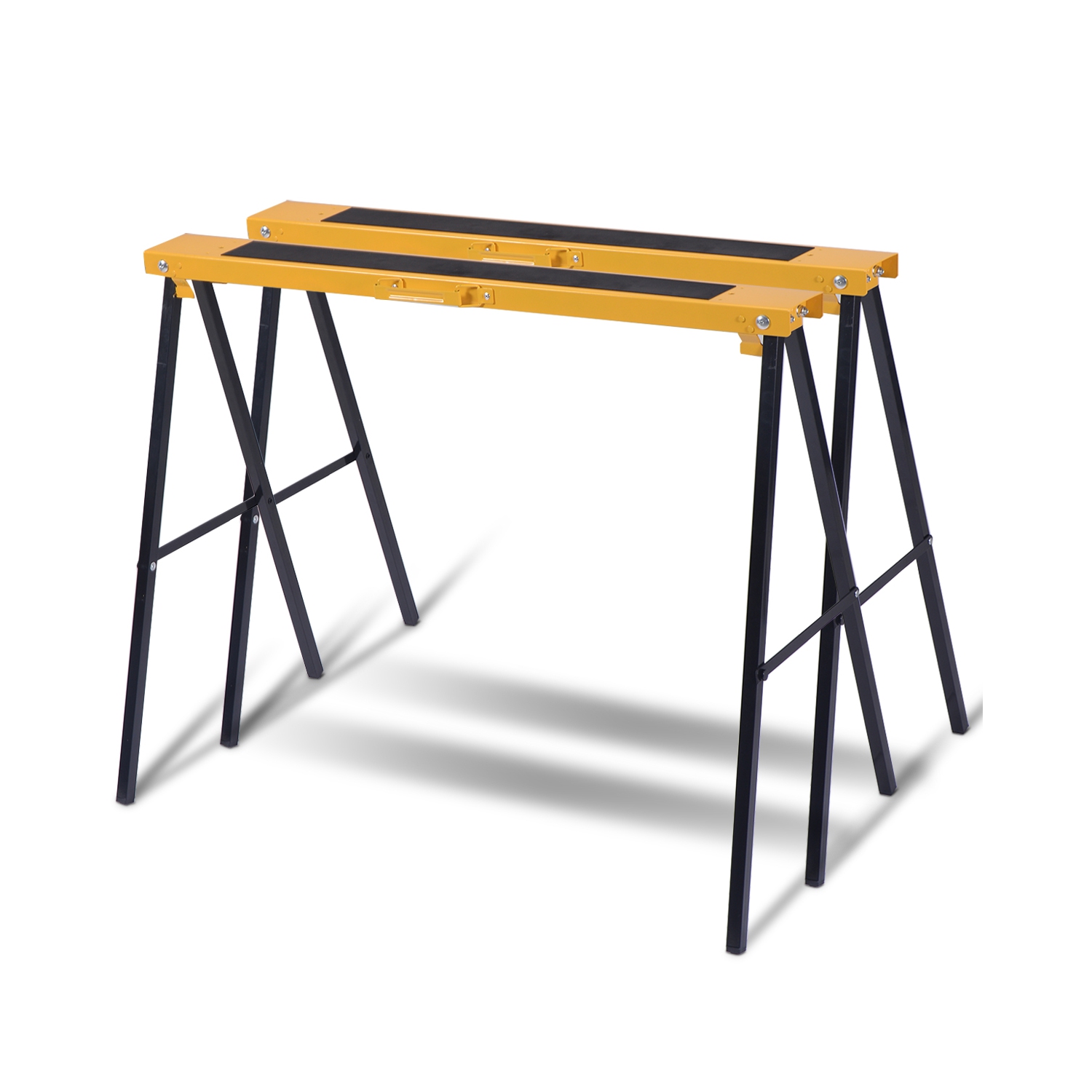 Gymax 2 Pack Heavy Duty Saw Horse Steel Folding Legs Portable