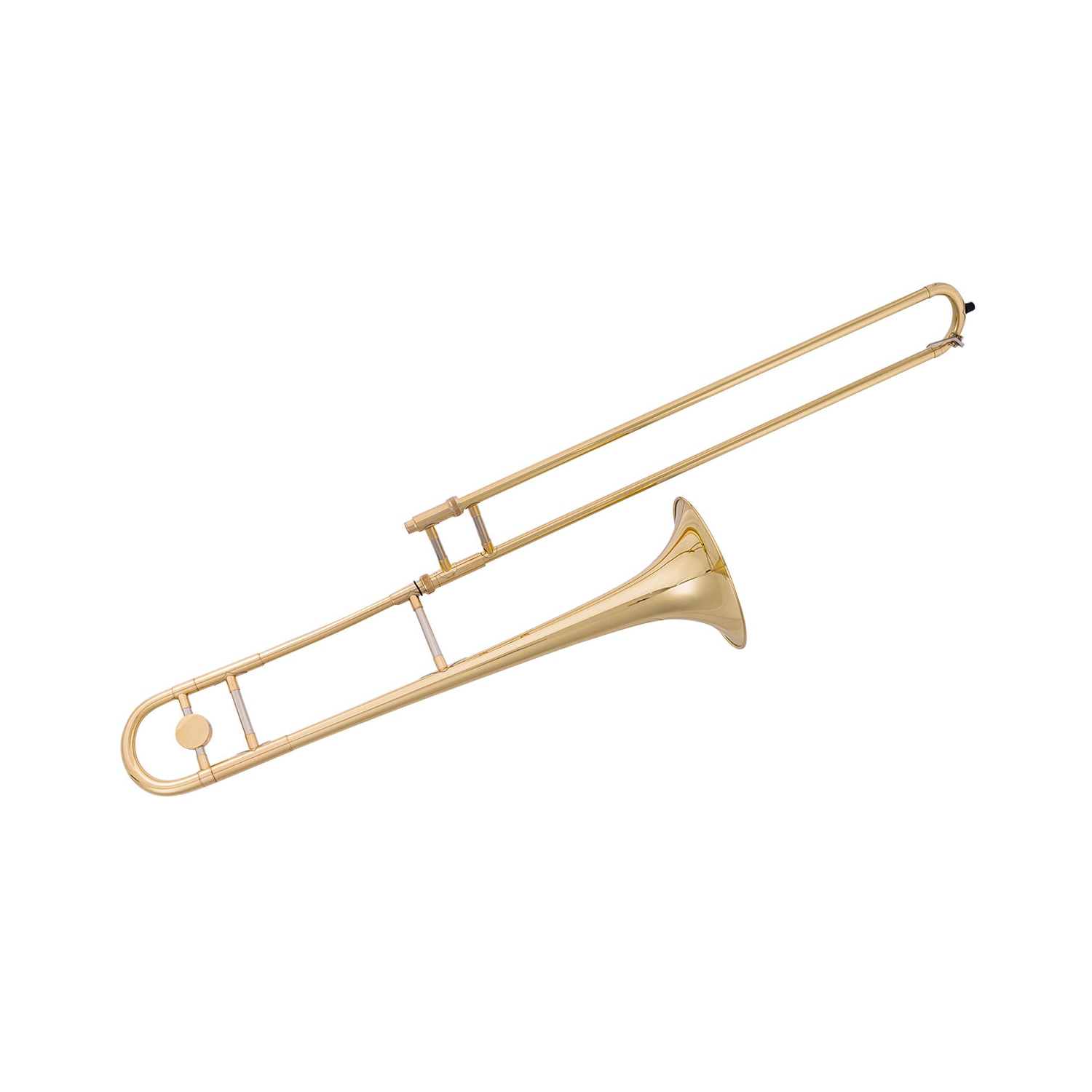 Gymax B Flat Trombone Gold Brass with Mouthpiece Case Gloves for Beginners Students