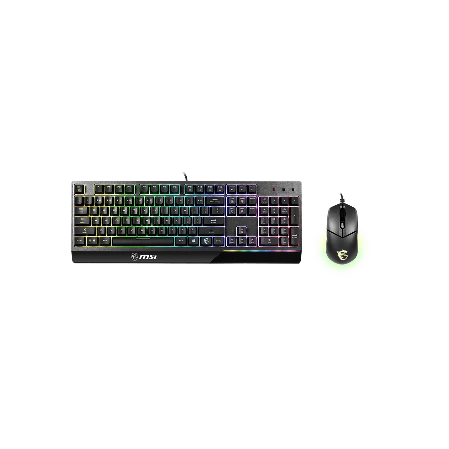 MSI Vigor Backlit RGB Dedicated Hotkeys Anti-Ghosting Mechanical Feel Gaming Keyboard & Gaming Mouse Combo